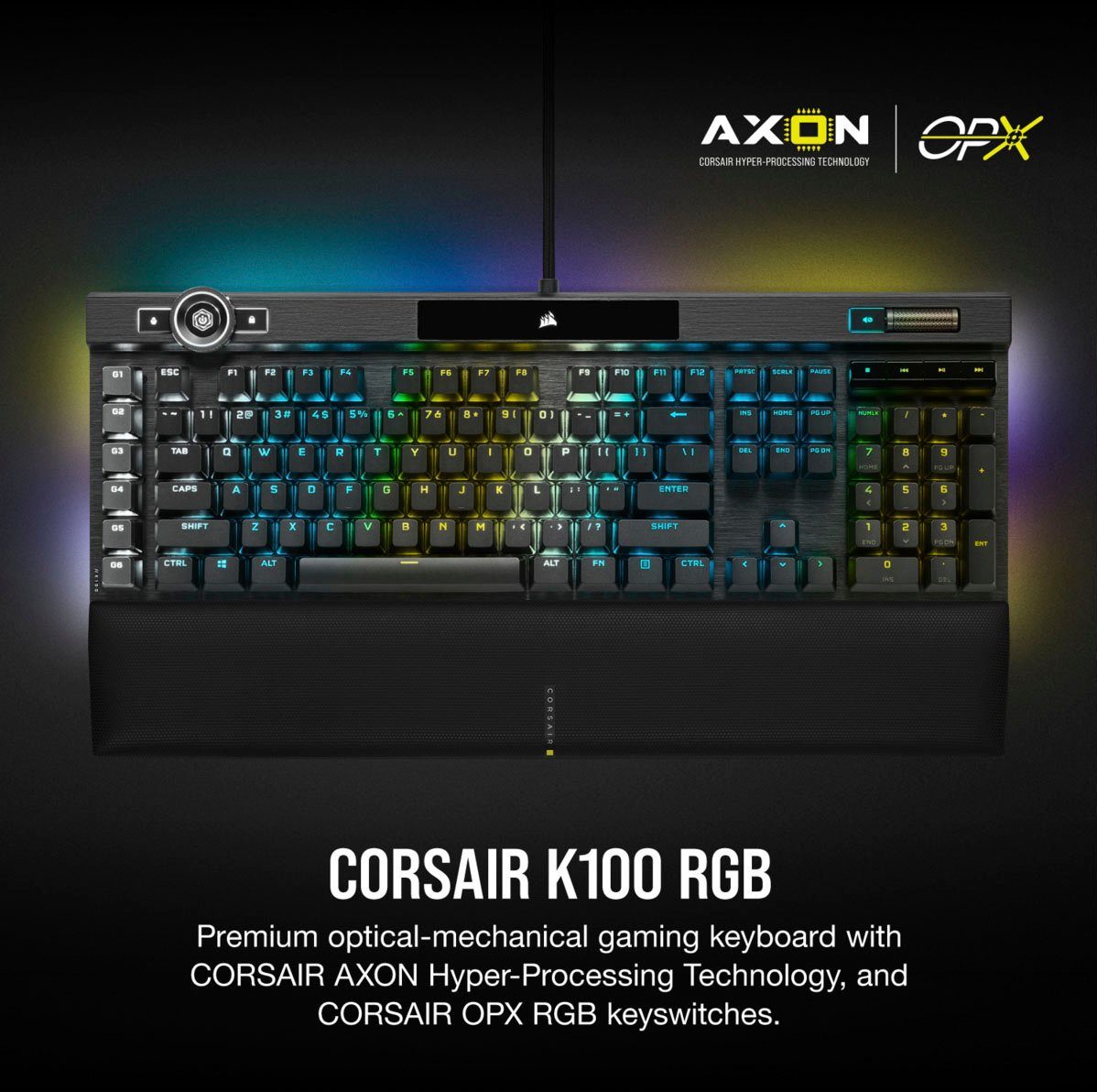 Gaming-Tastatur schwarz RGB Corsair Corsair K100