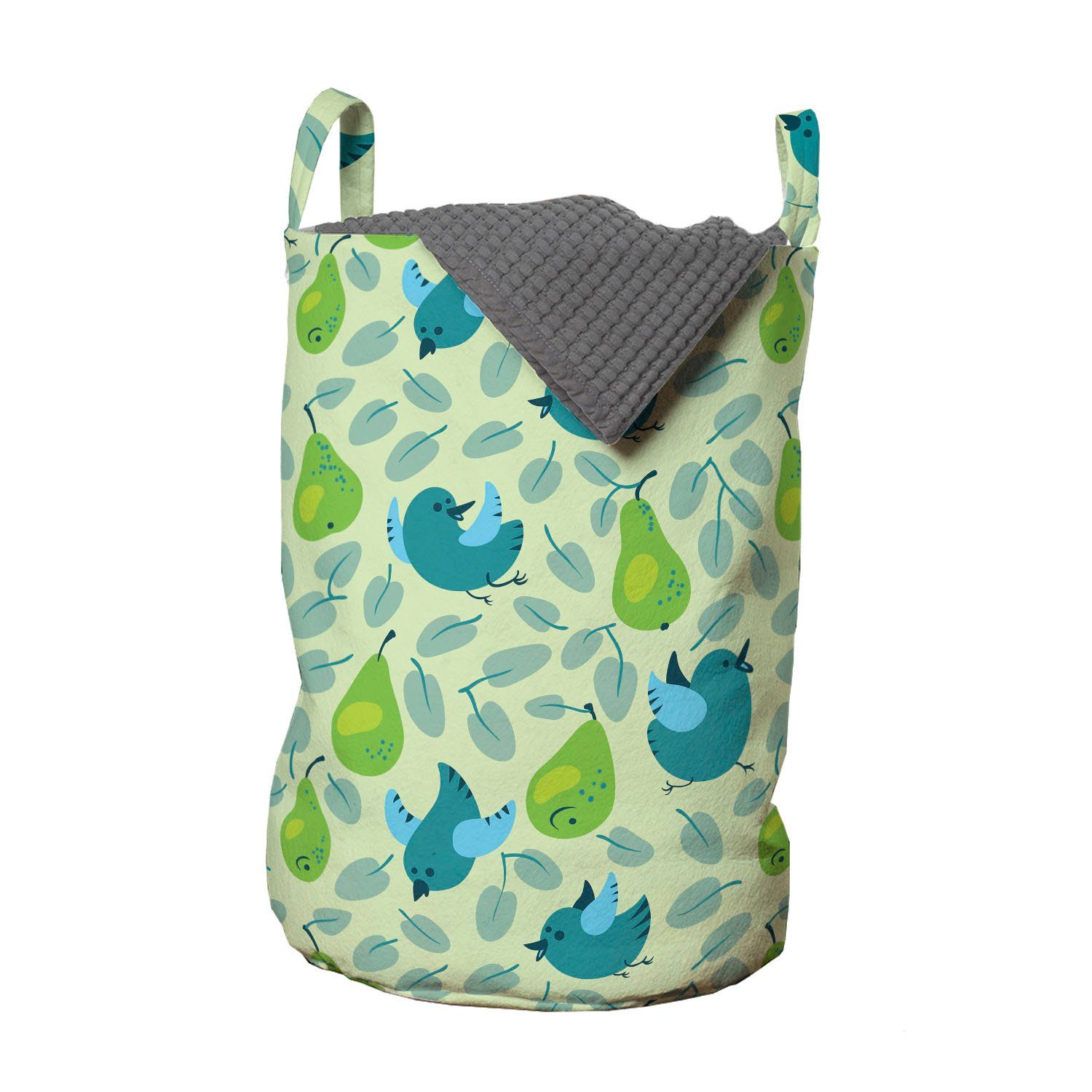 mit Wäschekorb Kordelzugverschluss Vögel Abakuhaus Griffen Sparrows Waschsalons, für kleinen Birnen mit Wäschesäckchen