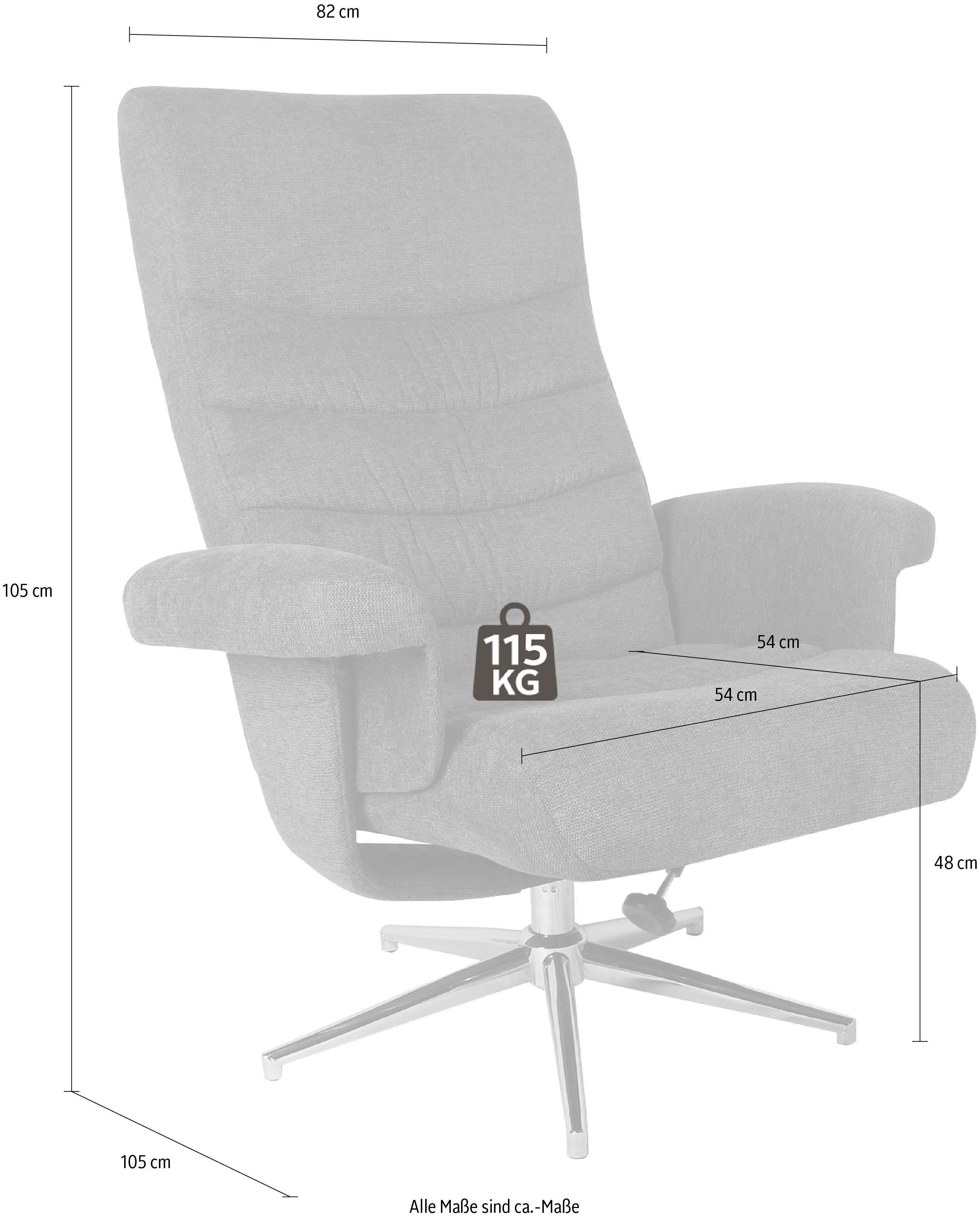 360 Grad mit TV-Sessel Hocker Markham, Collection Duo drehbar Relaxfunktion, und
