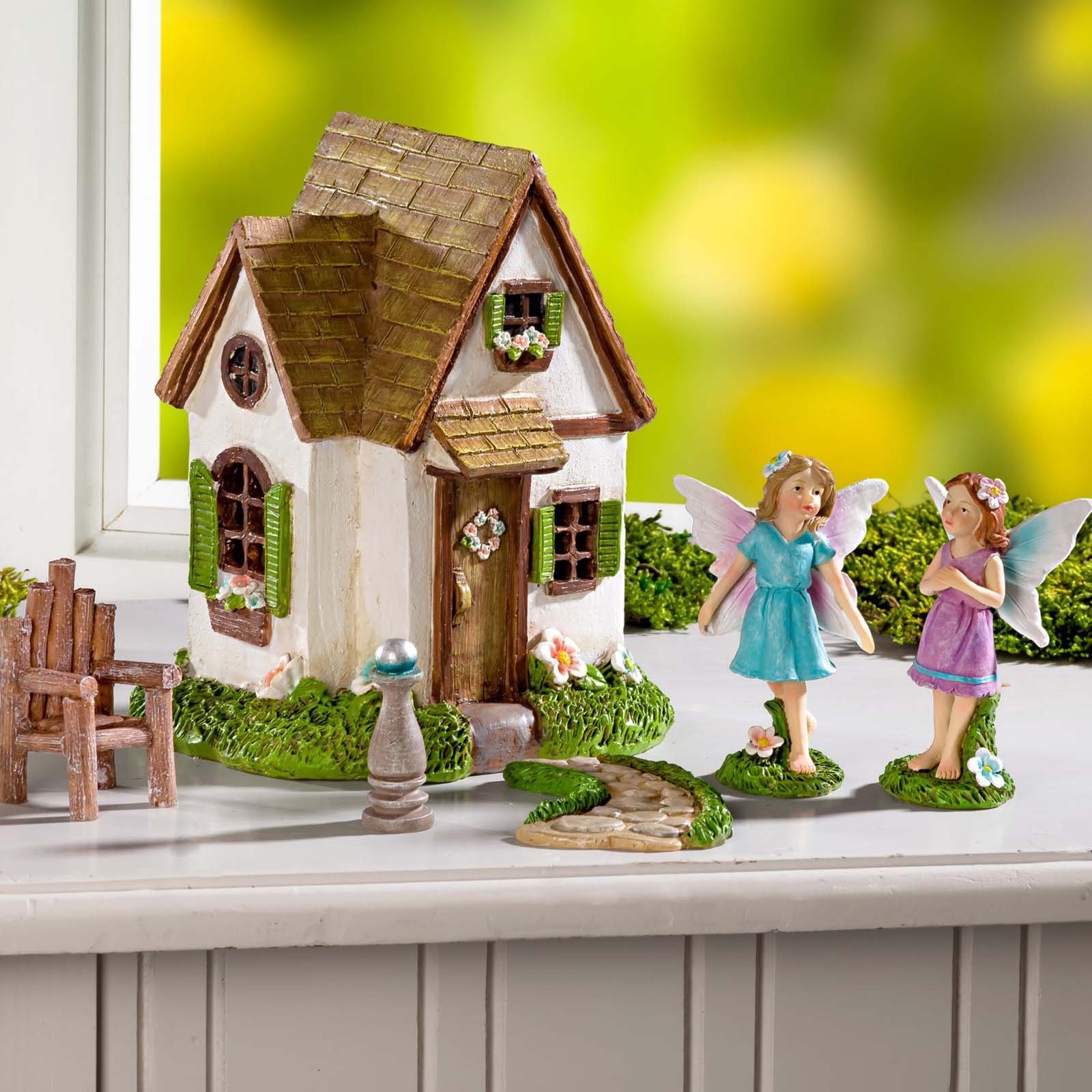 HAC24 LED-Dekofigur Elfen Garten Elfenhaus Elfe Fee Elfenfigur Feengarten F günstig online kaufen