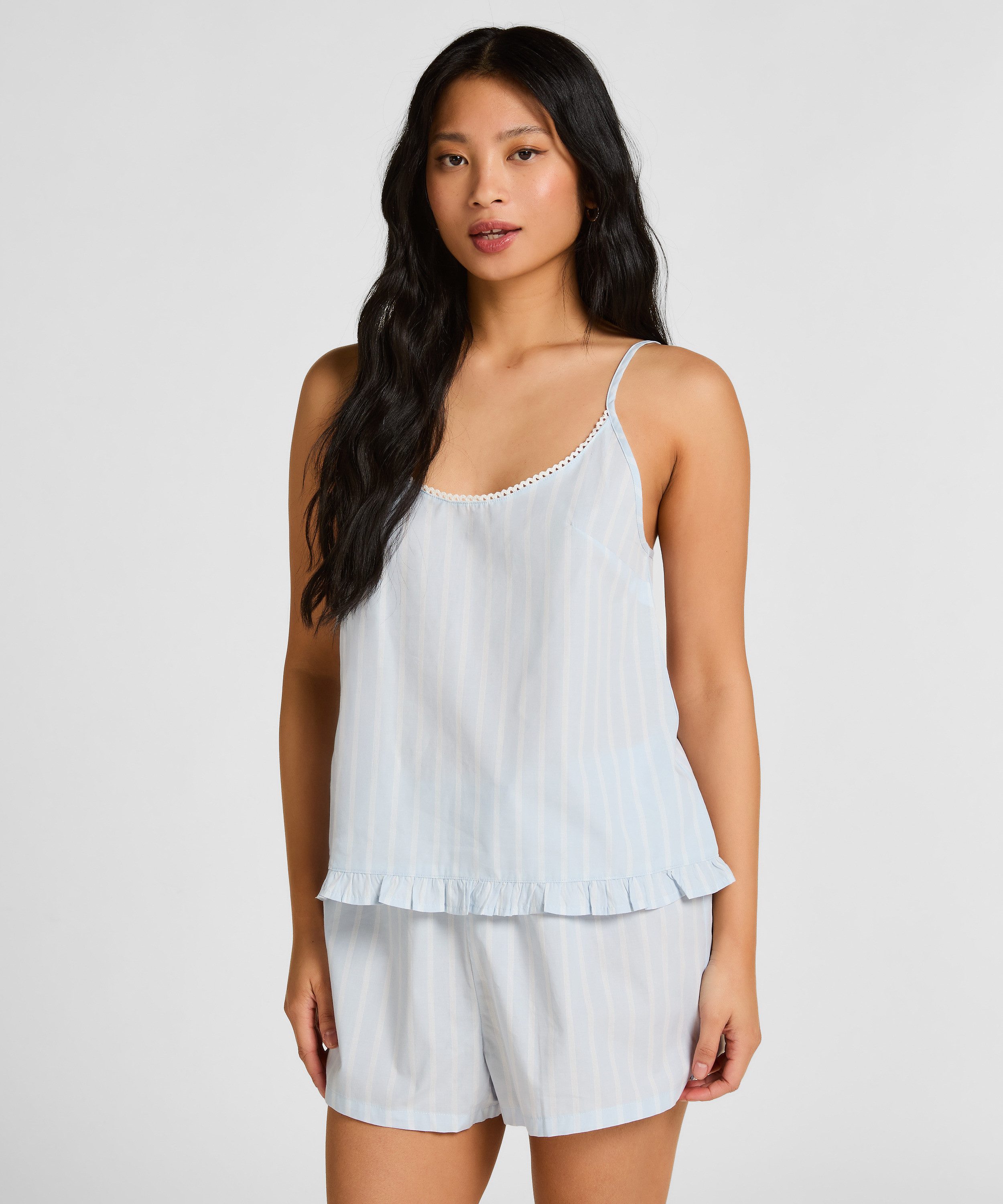 Hunkemöller Pyjama Gestreifte Baumwollshorts