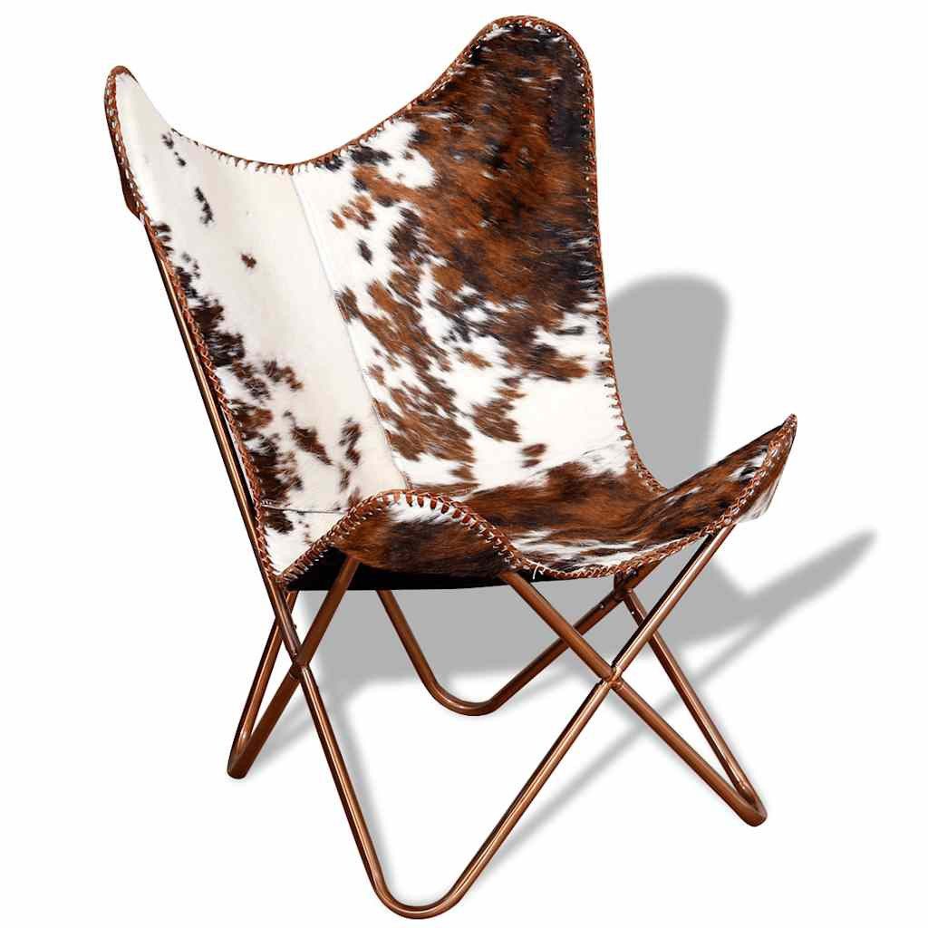 vidaXL Sessel Butterfly-Sessel Braun und Weiß günstig online kaufen