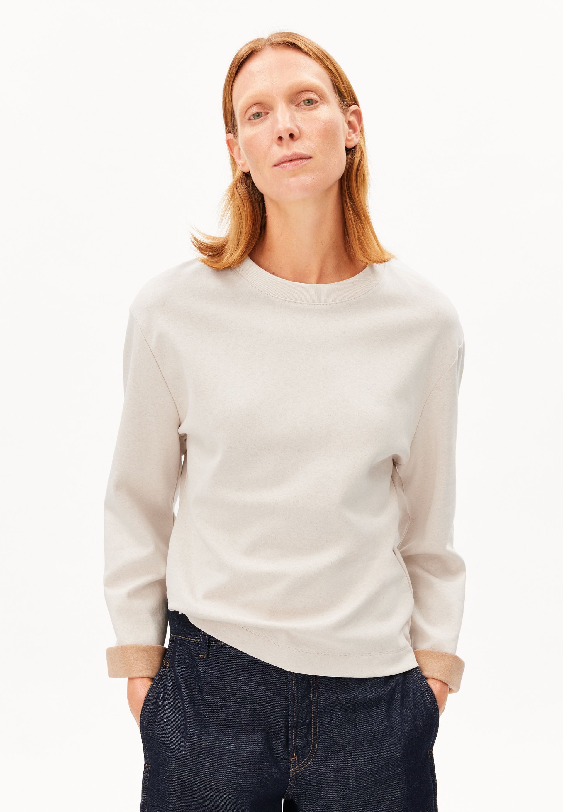 Armedangels Longsleeve UN-WASTED Longsleeve aus recyceltem Baumwoll Mix Slim Fit