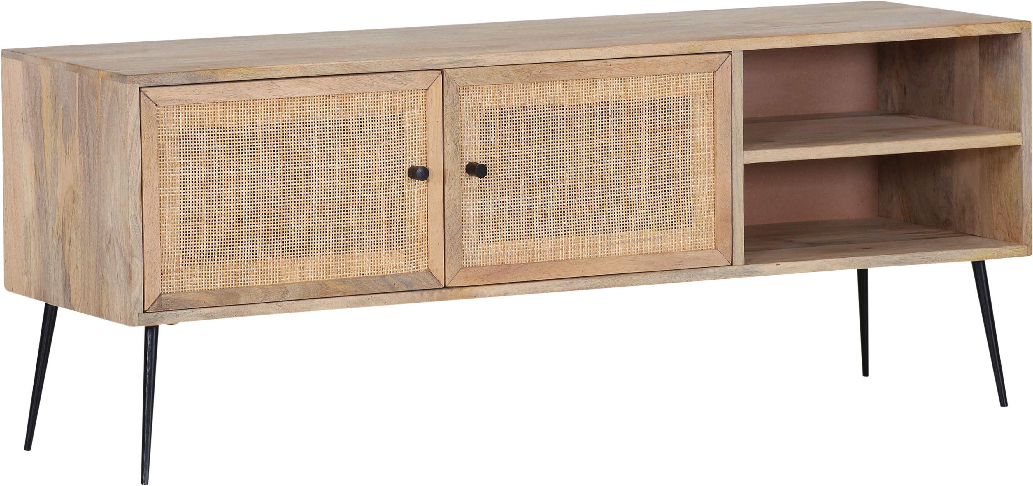 Gutmann Factory Lowboard Liam, Kommode mit Rattangeflecht