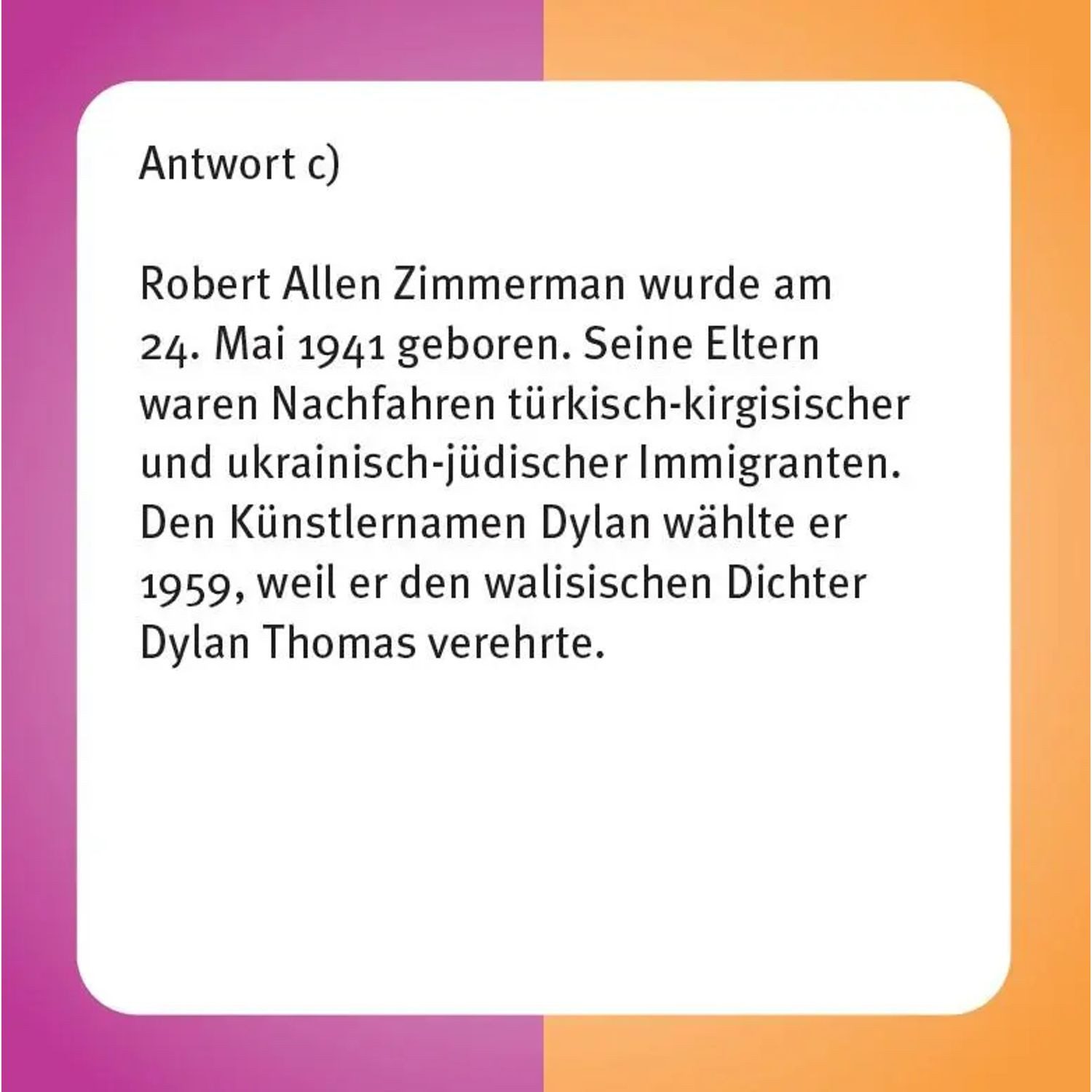 ars vivendi Spiel Das Bob Dylan-Quiz