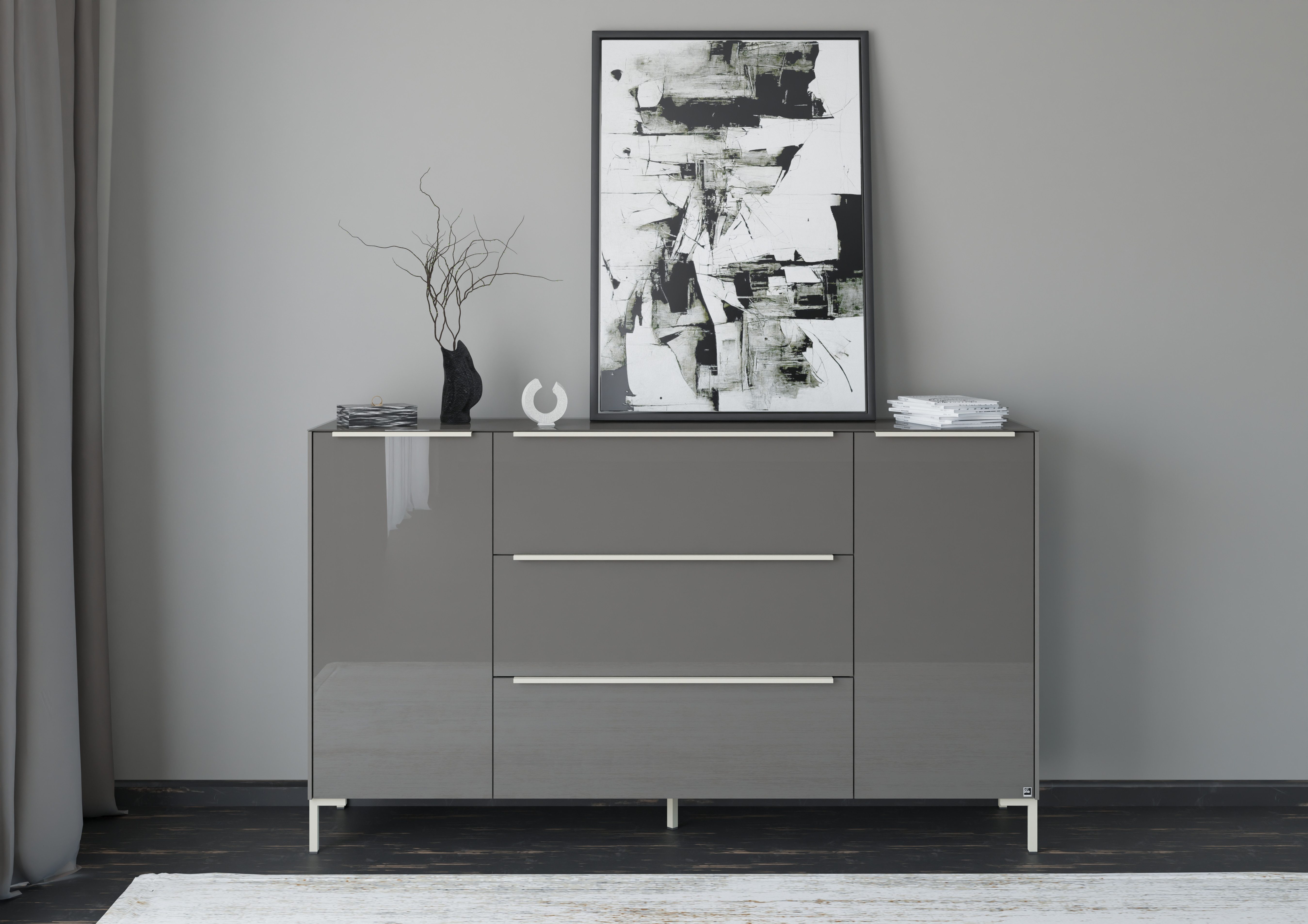 set one by Musterring Sideboard Reno (1 St), Mit Winkelfuß in diversen Farben, 108 cm Höhe & Farbauswahl