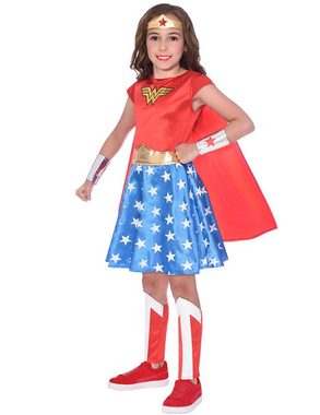 Amscan Kostüm Wonder Woman Kostüm für Mädchen - Rot Blau, DC Su