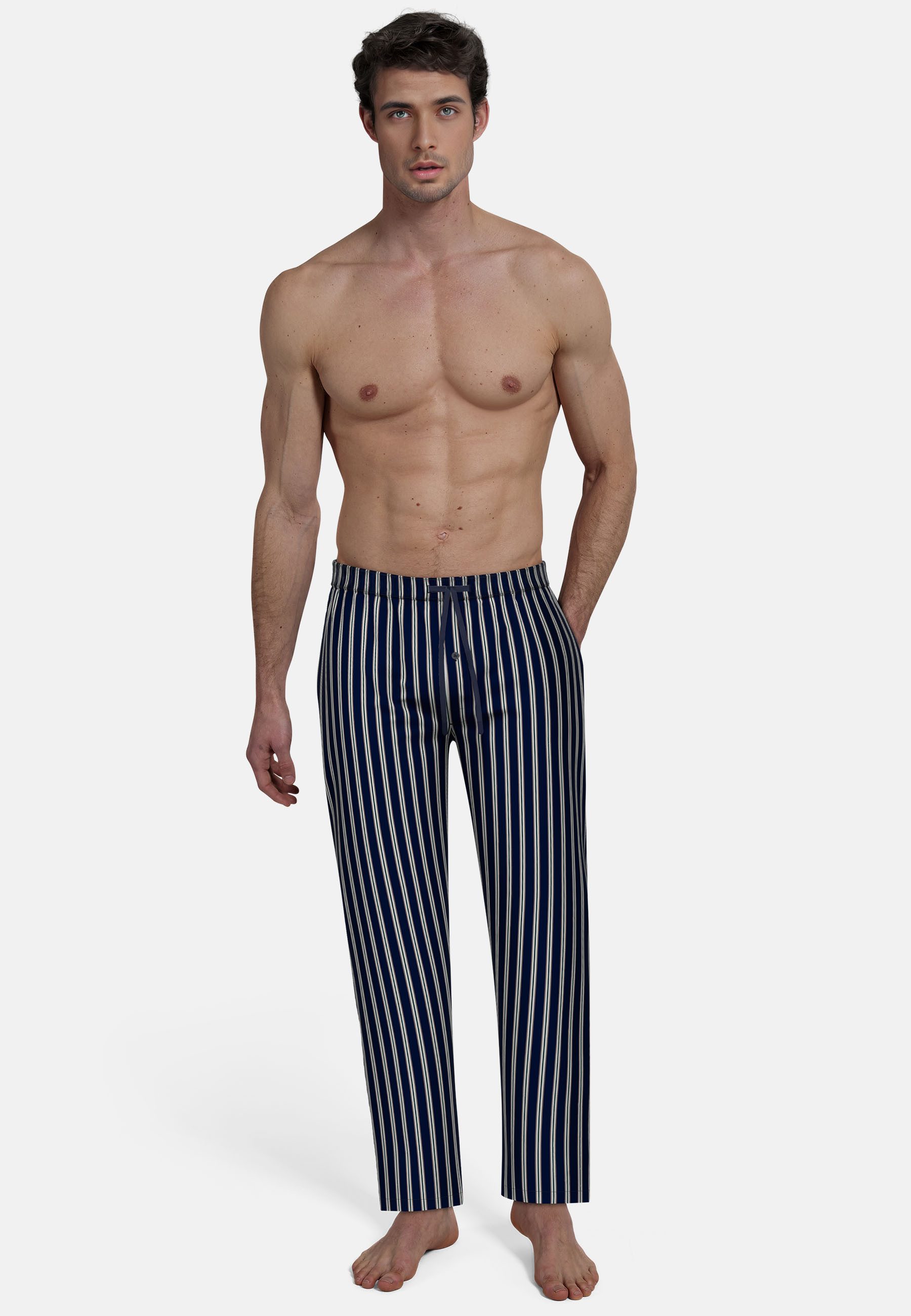 bugatti Schlafhose BUGATTI Herren Lange-Hose blau günstig online kaufen