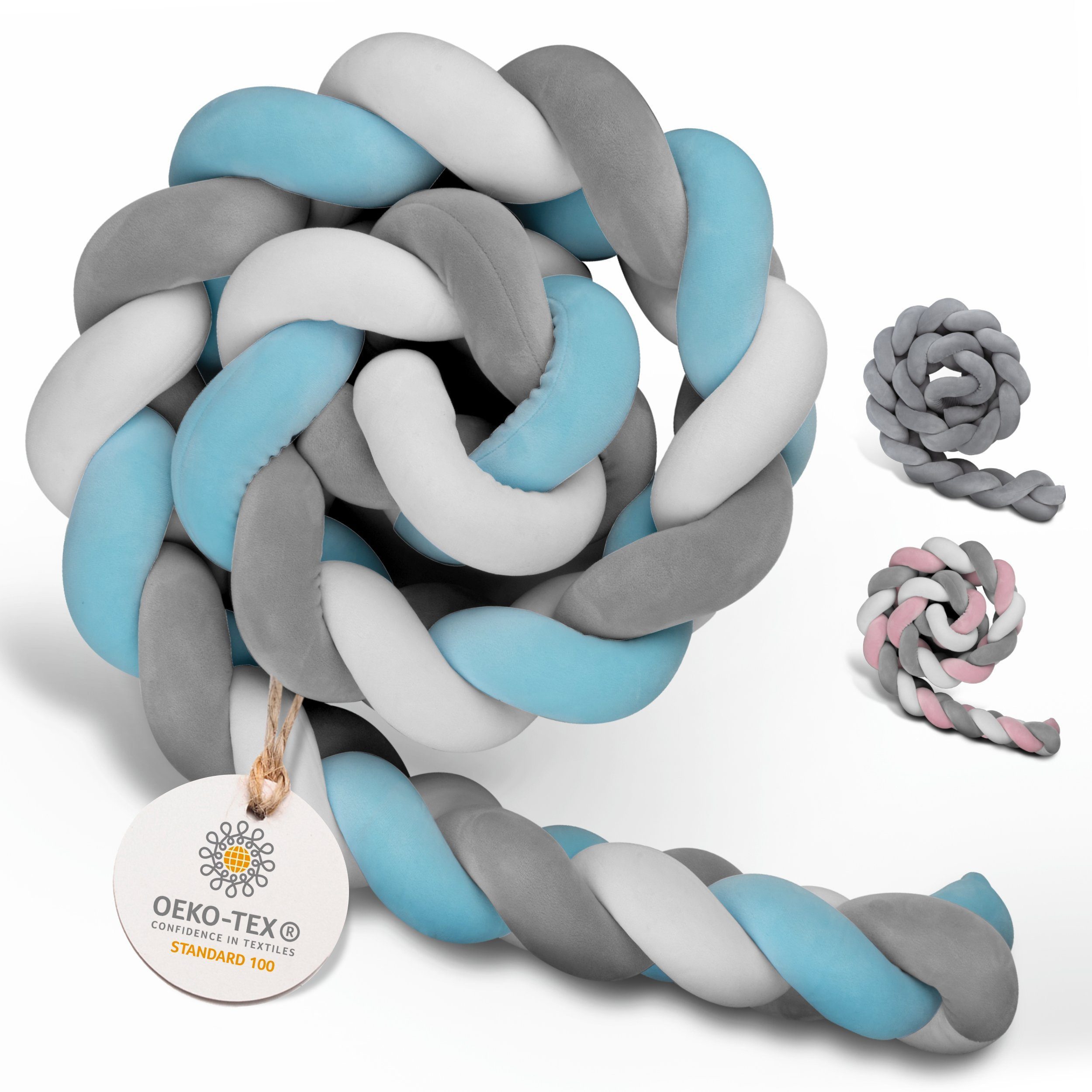 Amandi Bettnestchen - Bettschlange - 2m Bettumrandung fürs Babybett - labor günstig online kaufen