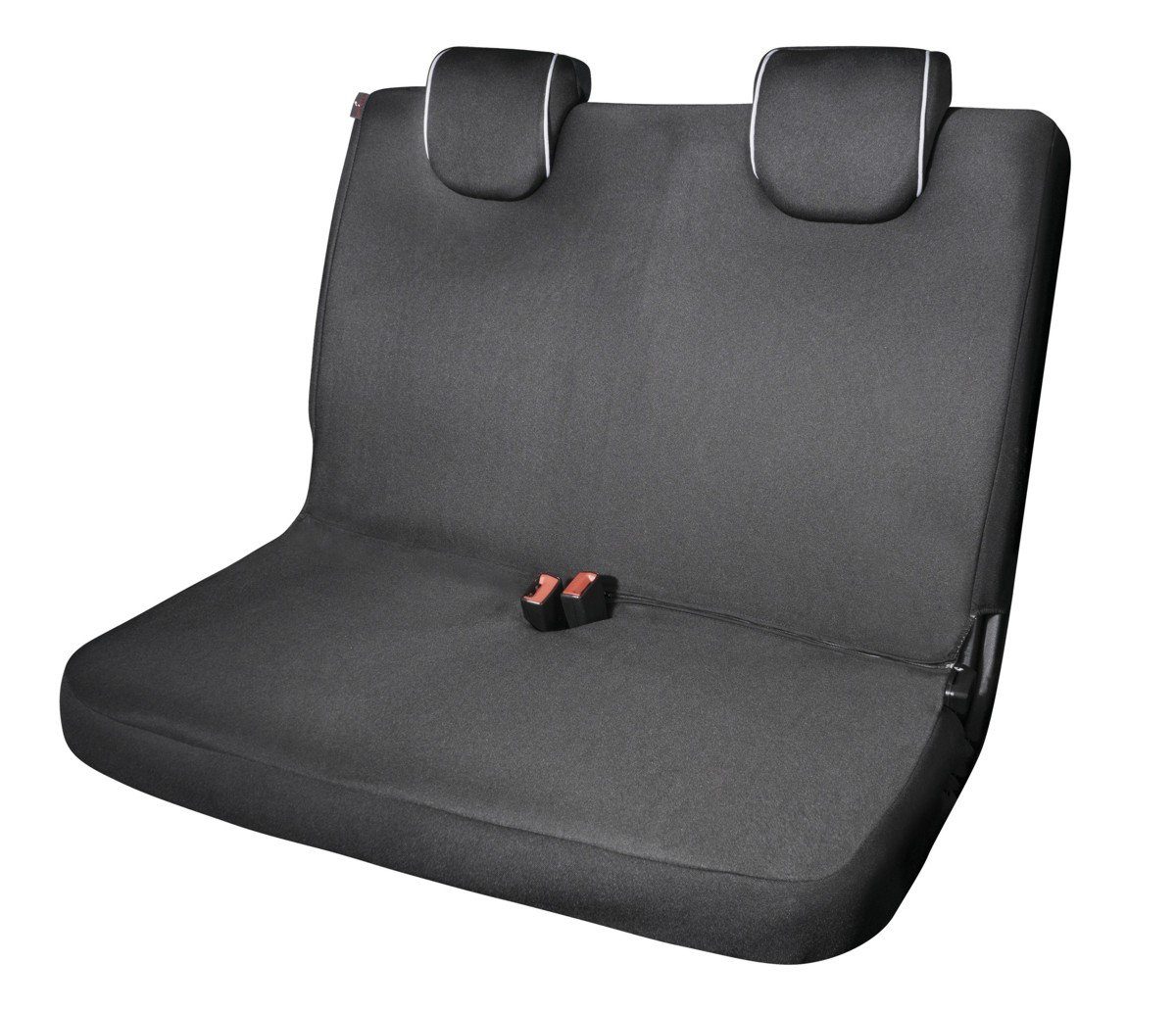 WALSER Autositzbezug ZIPP IT Polyester Autositzbezug Doppelbank schwarz mit Reißverschluss | Autositzbezüge