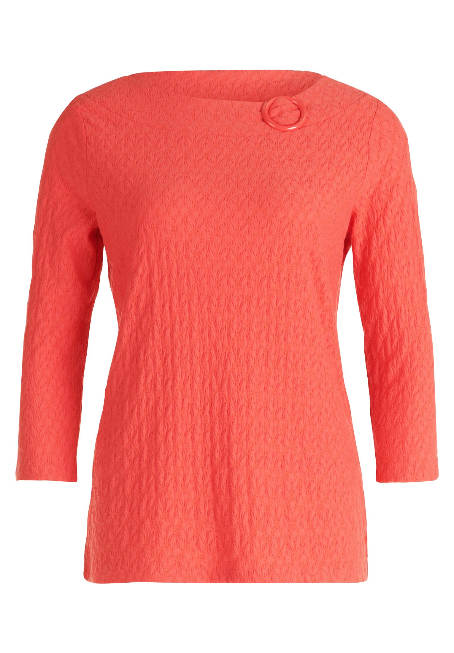 Betty Barclay 3/4-Arm-Shirt Betty Barclay Strukturshirt mit Schnalle (1-tlg) Schnallen