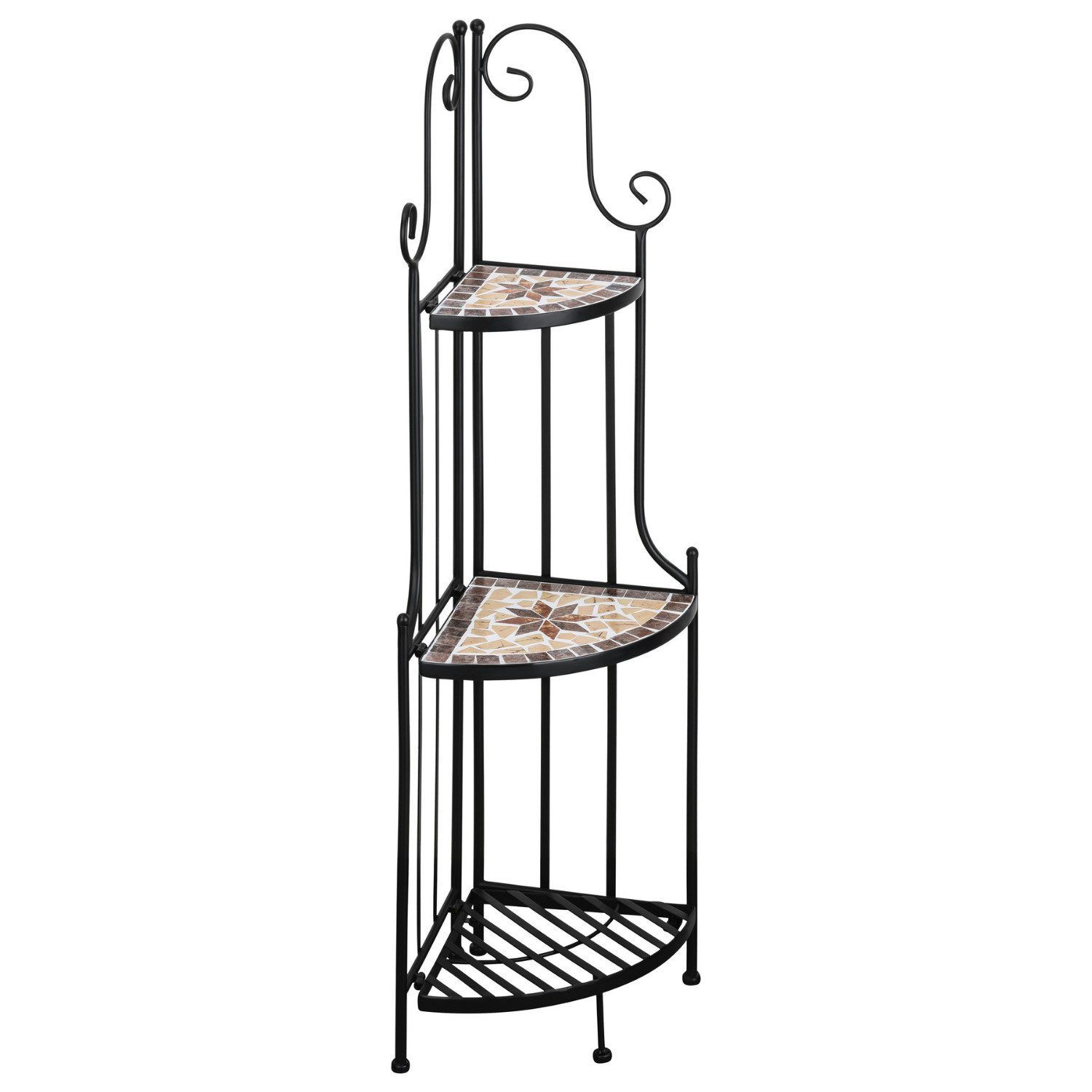 Kamelio Standregal Kleines Eckregal stehend 115cm Pflanzenständer Pflanzenregal Balkon, 1-tlg.