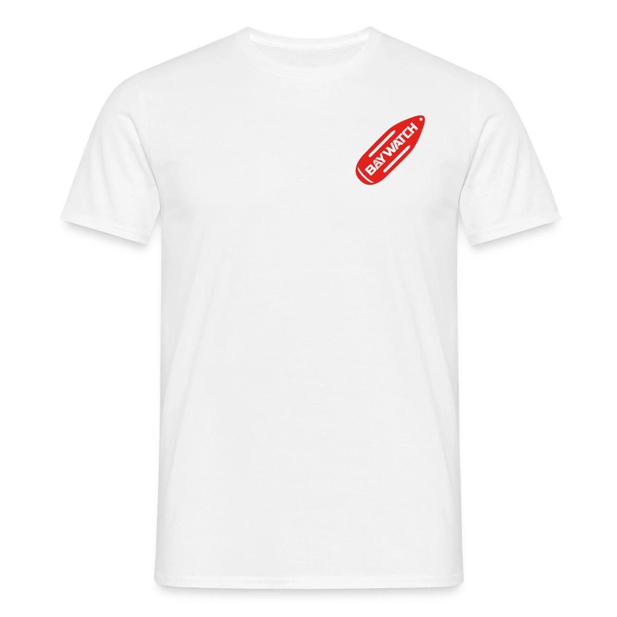 Spreadshirt T-Shirt Baywatch Rote Rettungsboje Brustmotiv Karneval Männer T-Shirt (1-tlg)
