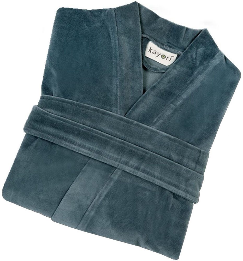 Kayori Unisex-Bademantel Mori, Kurzform, Baumwolle, Gürtel, günstig online kaufen