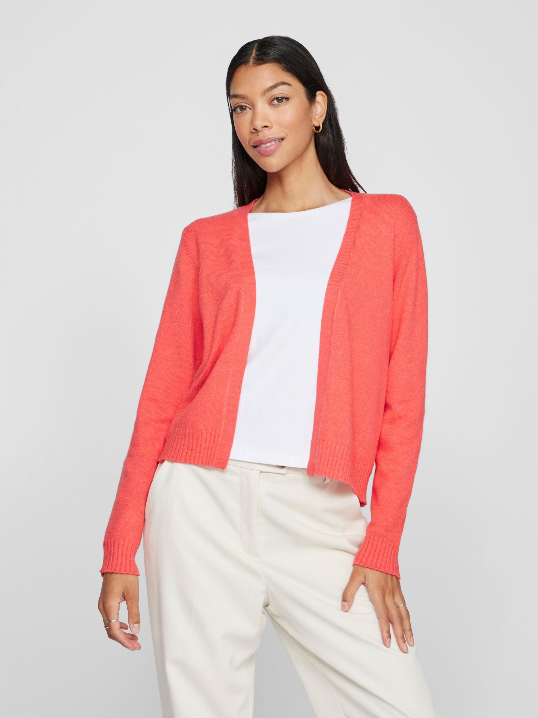 Vila Cardigan Kurzer Feinstrick Cardigan Weiche günstig online kaufen