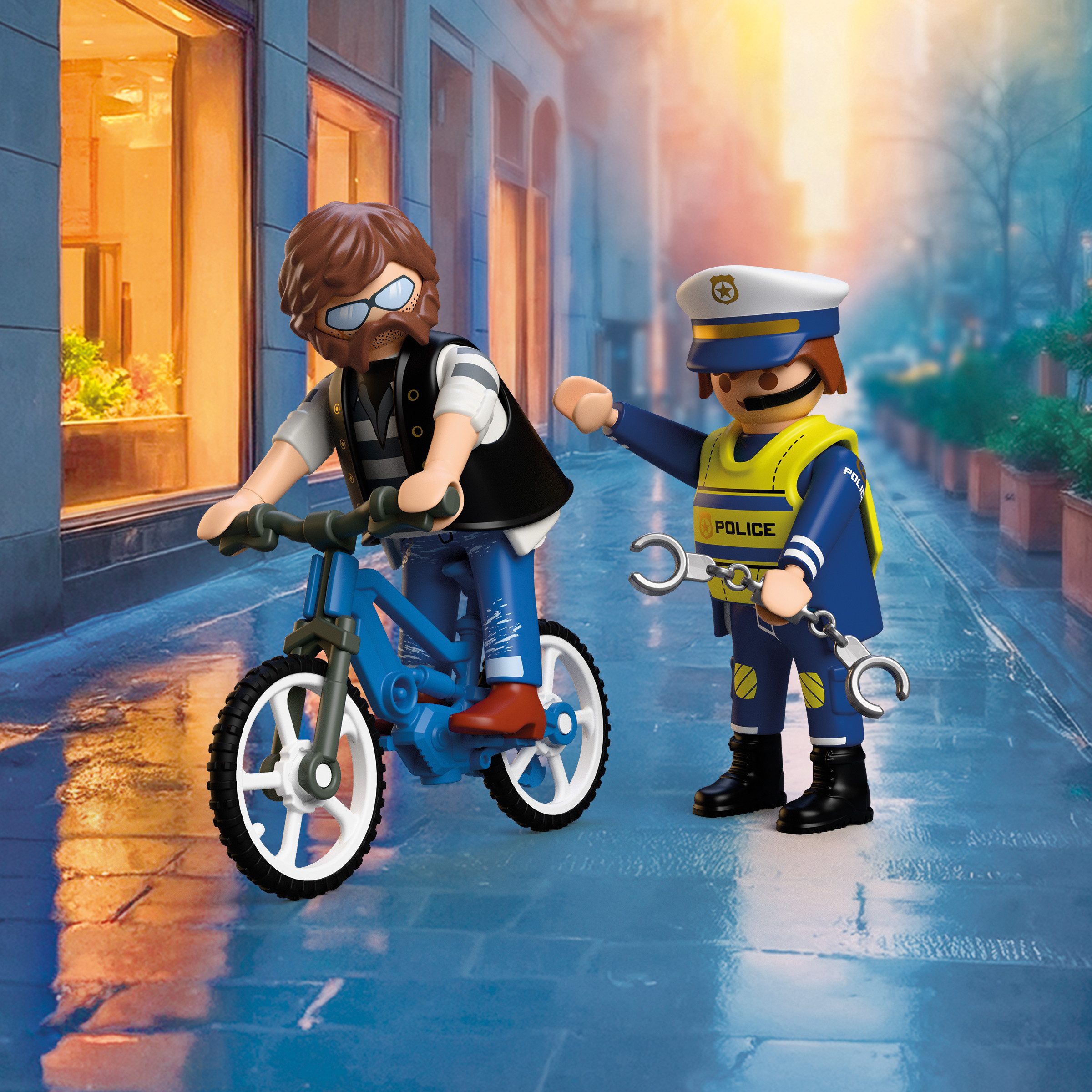 Playmobil® Fahrradraub (72076), City Action Konstruktions-Spielset, (11 St), Made in Europe – Bild 3 von 3