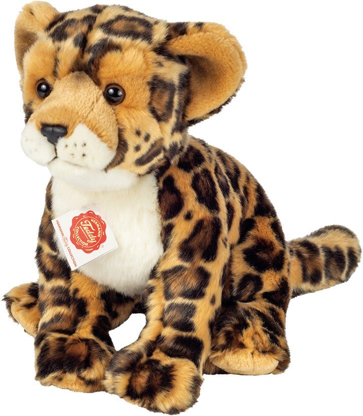 Image of Teddy Hermann Kuscheltier Leopard, sitzend, 27 cm, gelb/ braun