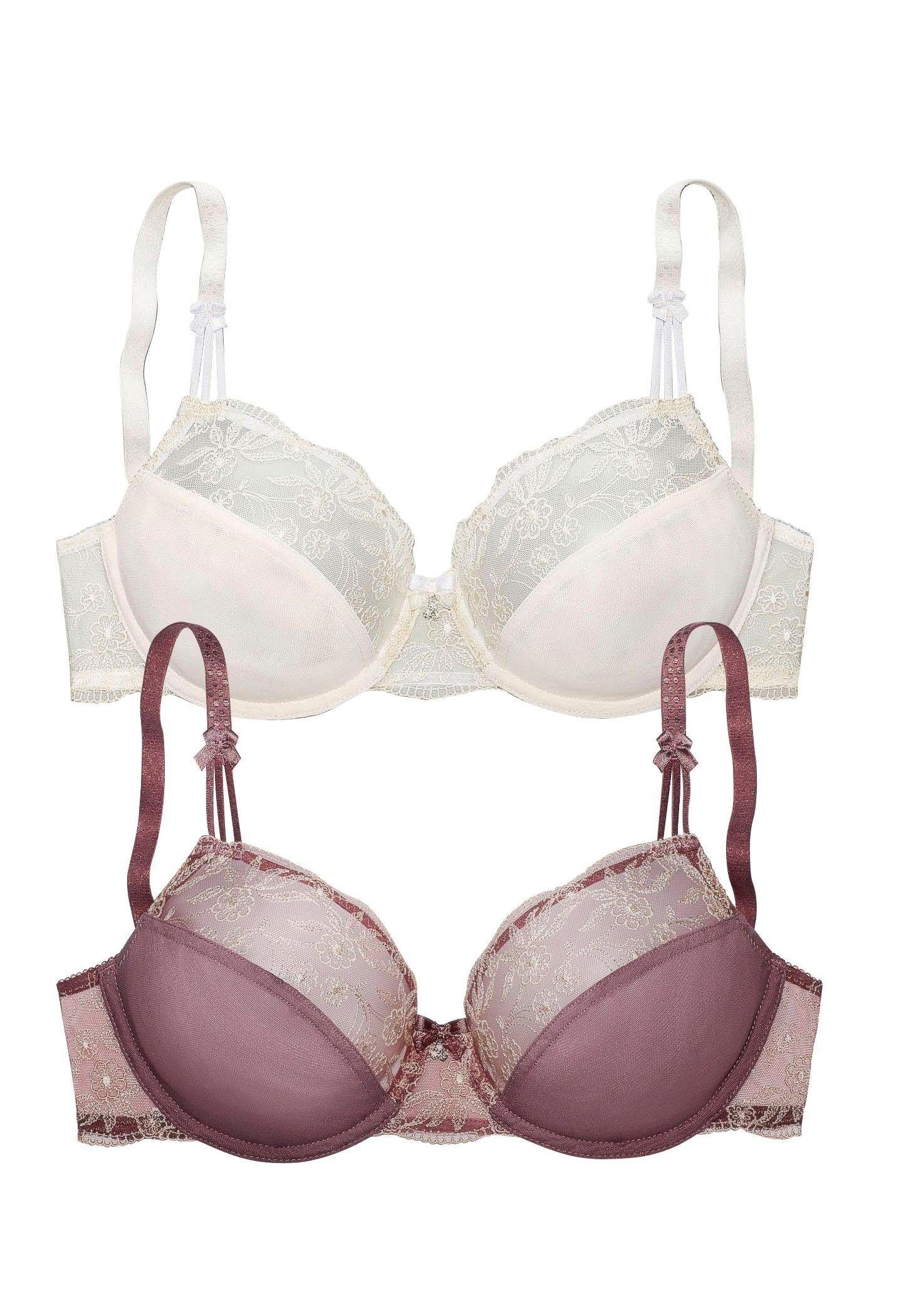 Nuance Bügel-BH (Packung, 2 Stück) mit schöner Stickereispitze, Dessous. € 29,99, (€ 15,00 pro 1 Stk).