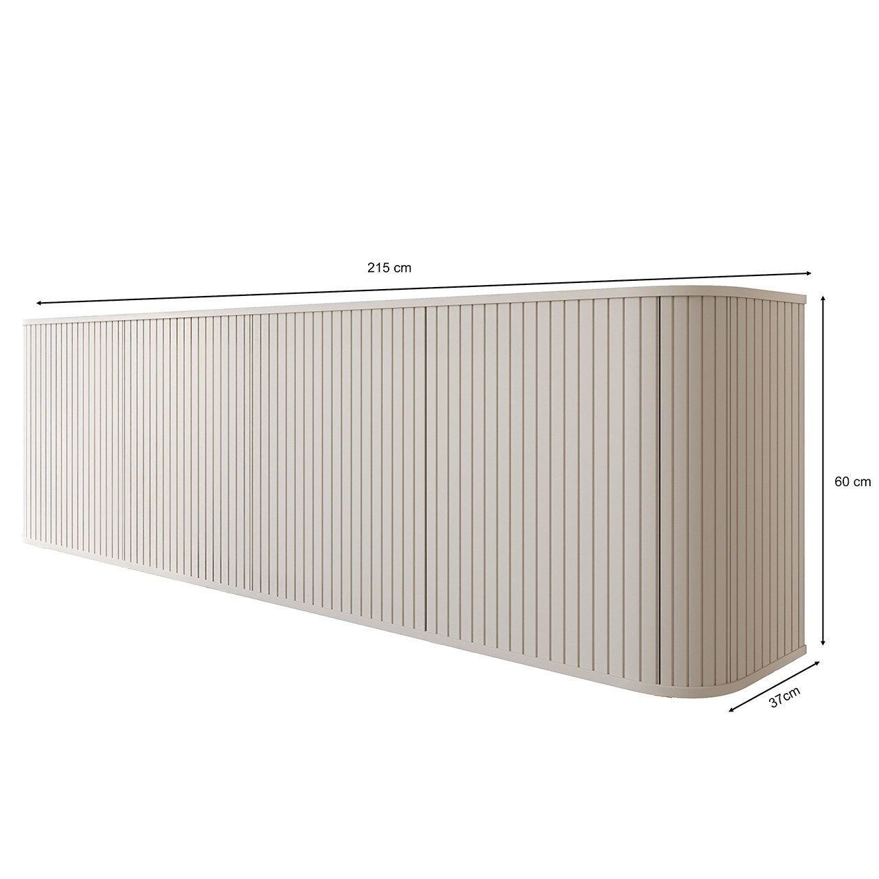 MOEBLINE Kommode Sideboard 4D ZILLO kaschmir