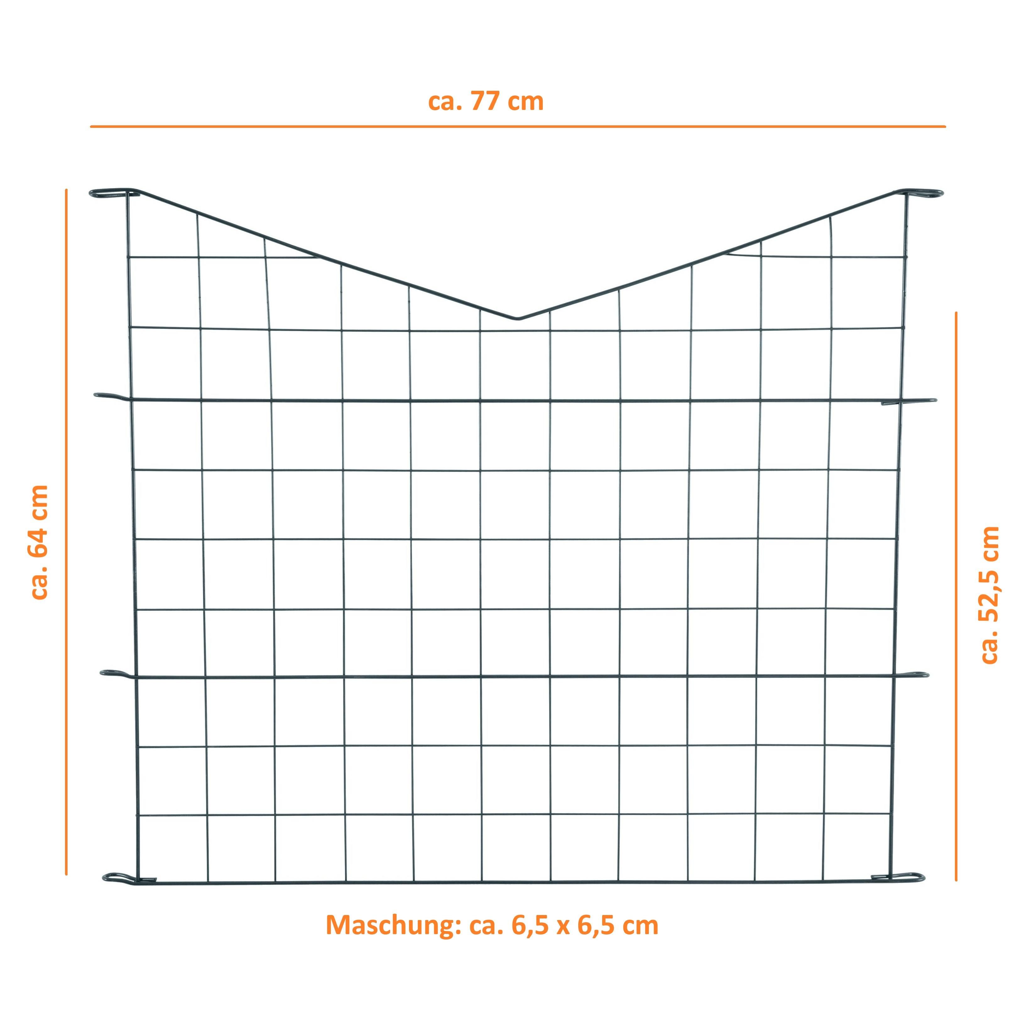 ESTEXO Gartenzaun Teichzaun Unterbogen spitz 11tlg Set Teich Zaun 5 Elemente Anthrazit