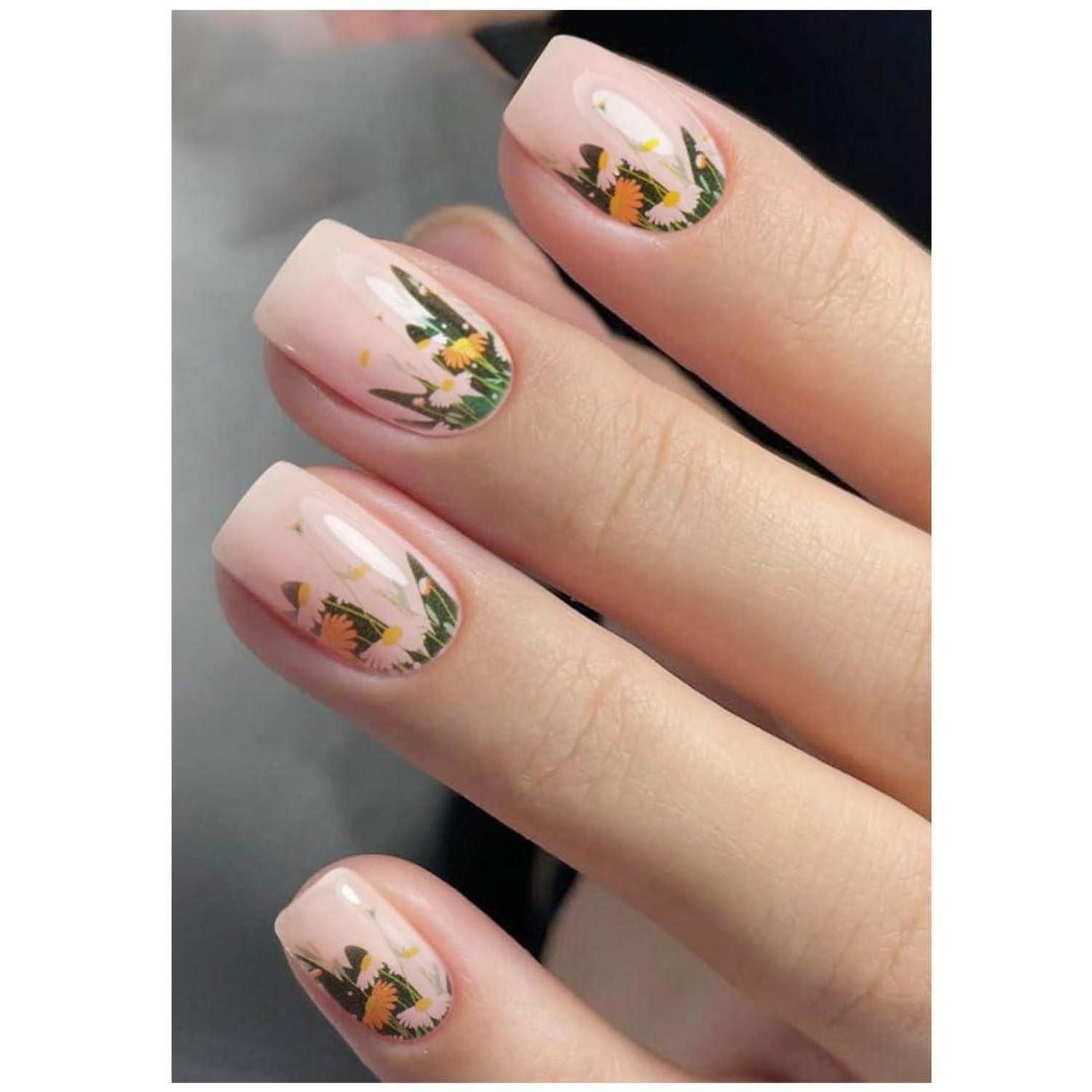 LuxusKollektion Nageldesign Zubehör Nagelfolien Gänseblümchen Gel UV Härtend Selbstklebend
