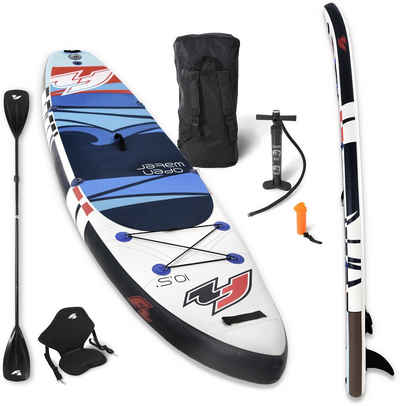 F2 SUP-Board Open Water mit Sitz + Wendepaddel, (mit Paddel und Sitz), Stand Up Paddling