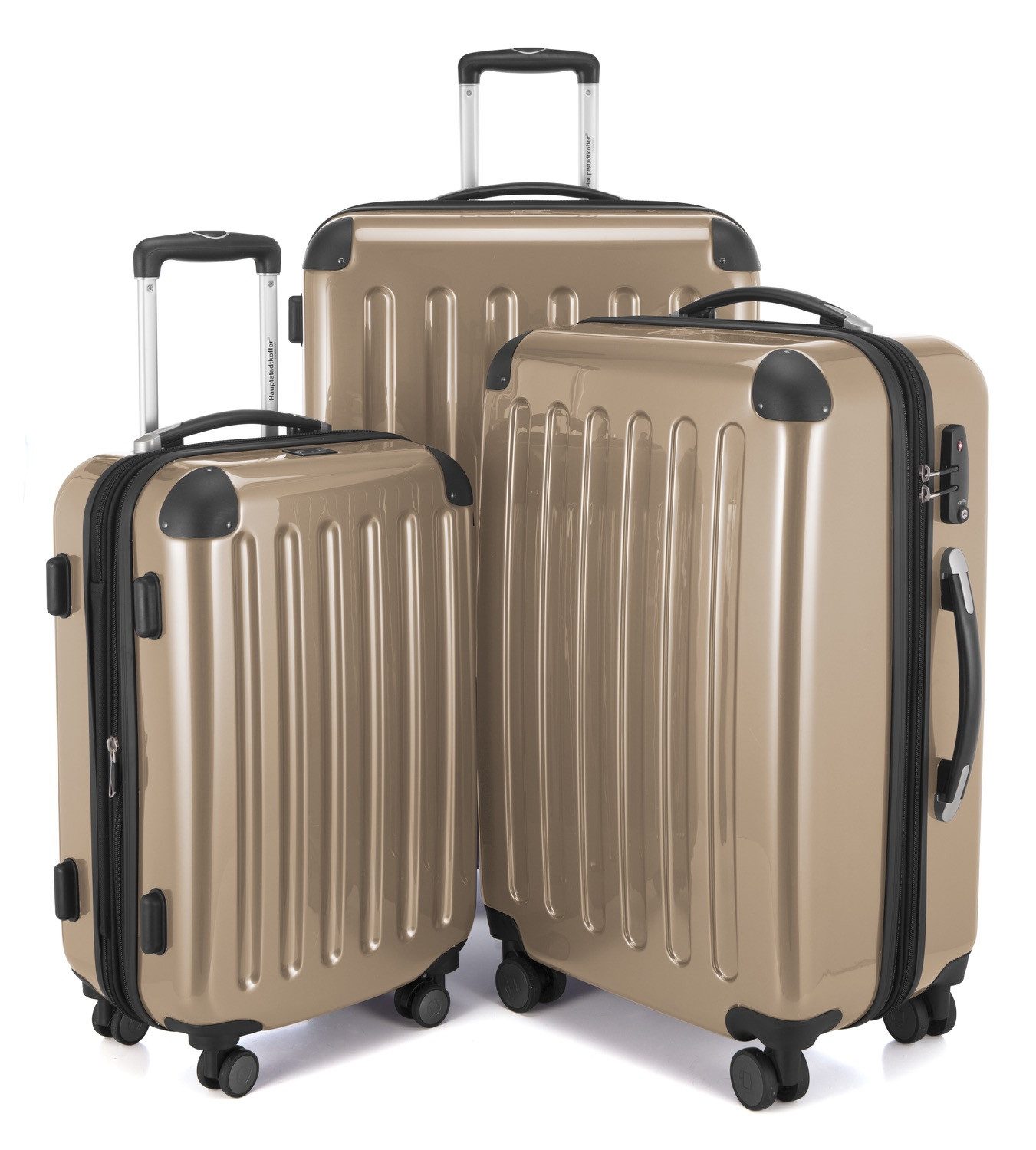 Hauptstadtkoffer Hartschalen-Trolley Alex, 4 Rollen, 3er Koffer-Set, 4 Rollen, TSA 235L