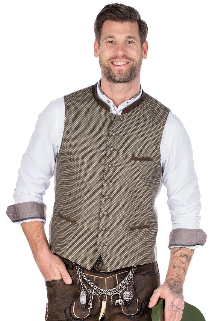 Orbis Textil GmbH & Co. KG Trachtenweste Trachtenweste - HILBERT - oliv