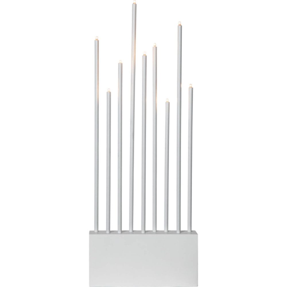 STAR TRADING LED Schwibbogen "Buzz" 9-flammig, Holz, grau, L230mm