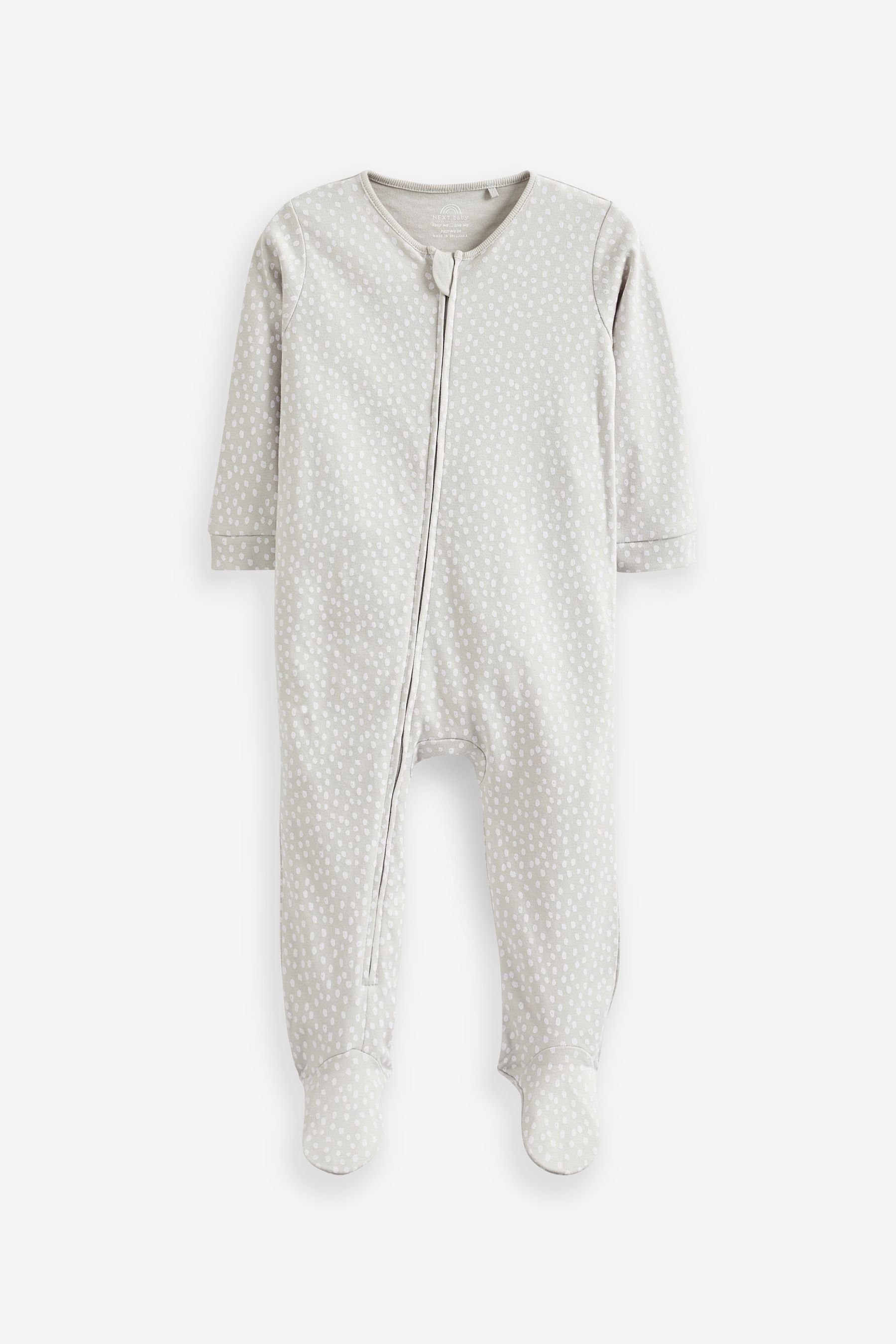 2er-Pack (2-tlg) Baby Baumwoll-Schlafanzug, Schlafoverall Next Reißverschluss