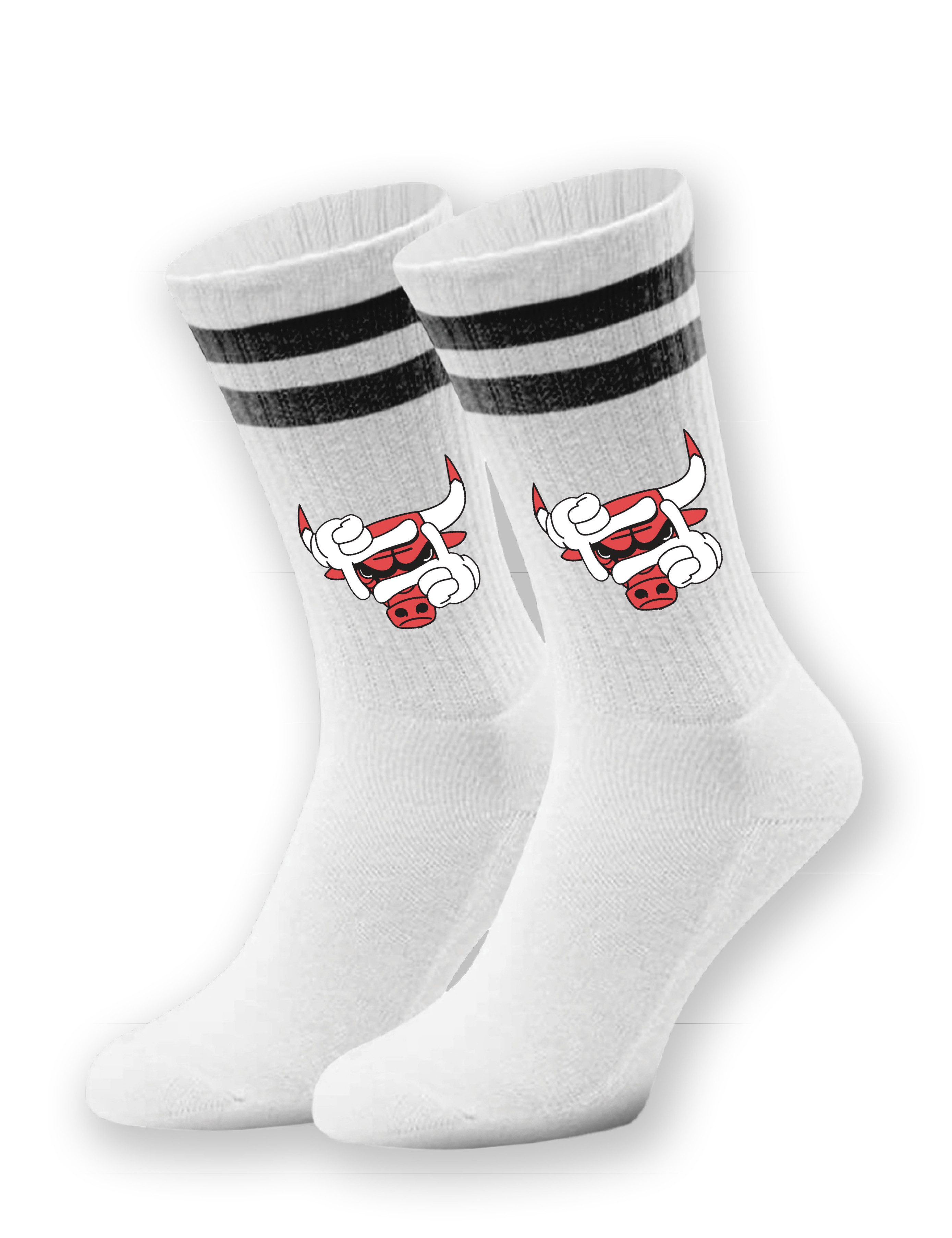 Youth Designz Tennissocken Bulls Unisex Socken für Herren & Damen mit verstärkter Verse und Zehenbereich