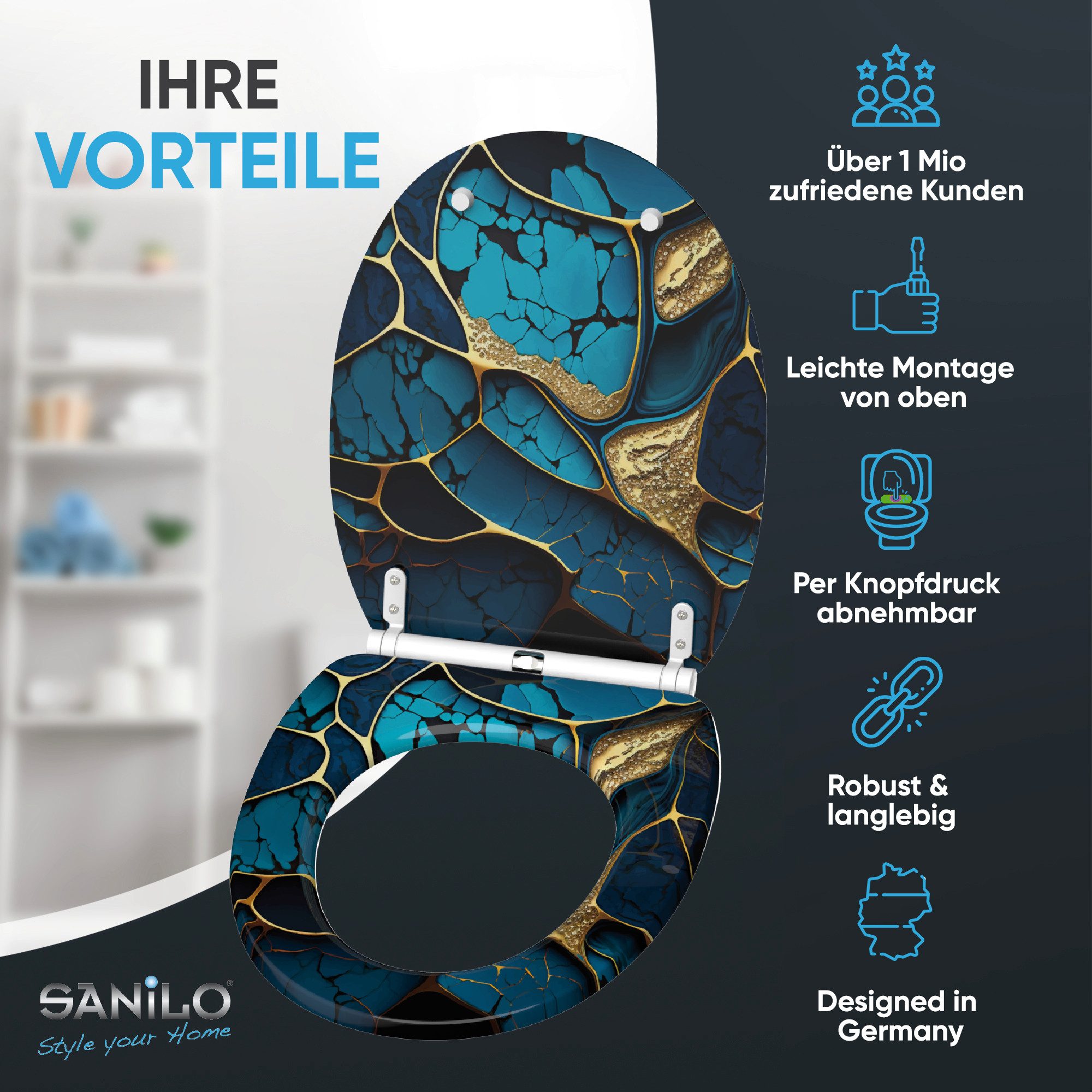 Sanilo WC-Sitz mit Absenkautomatik & Top Fix in vielen Designs, hochwertig, günstig online kaufen