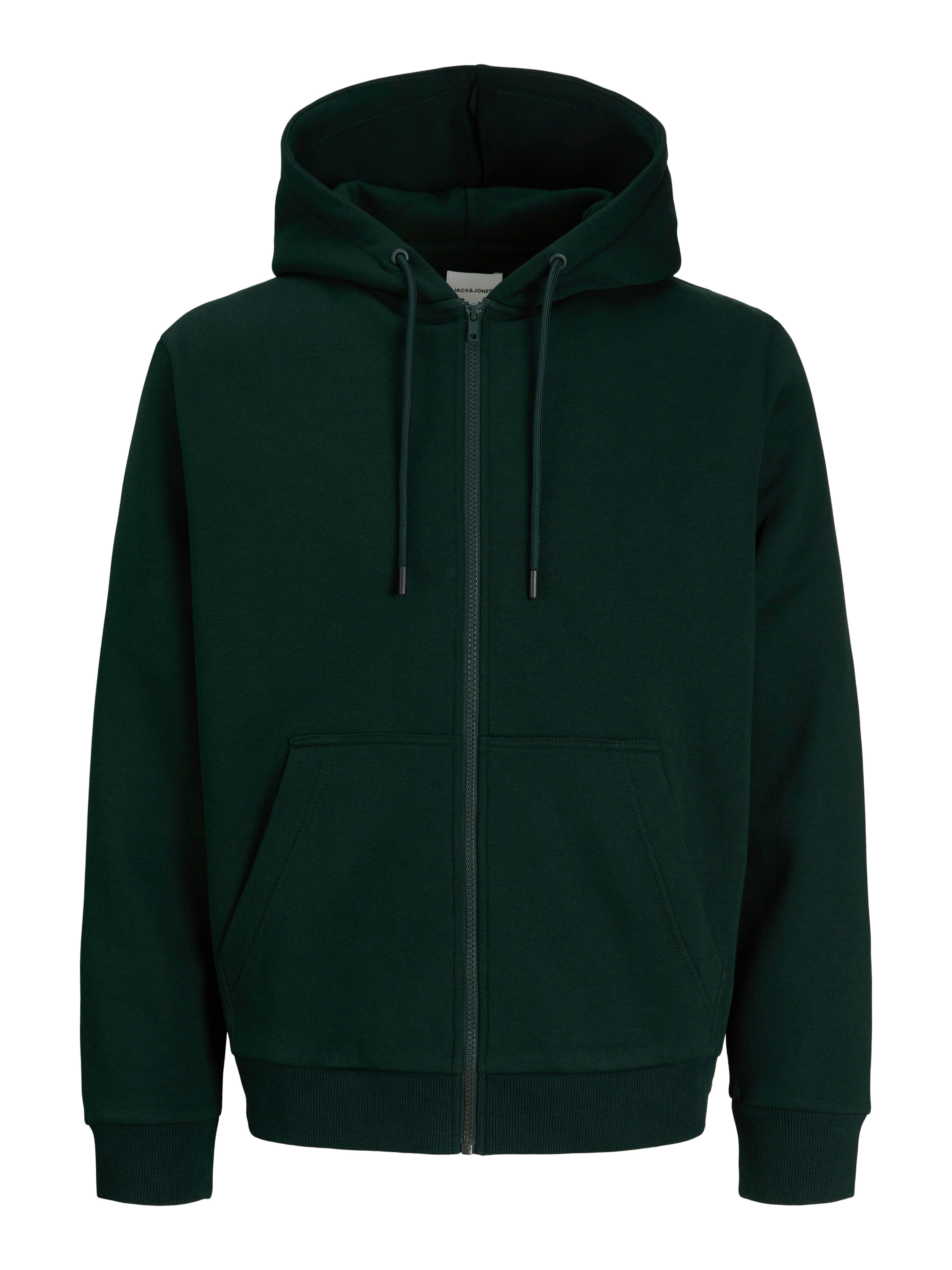 Jack & Jones Kapuzensweatjacke JJEBRADLEY mit Kapuze, ideal für kalte Jahreszeit Materialmix, relaxed fit