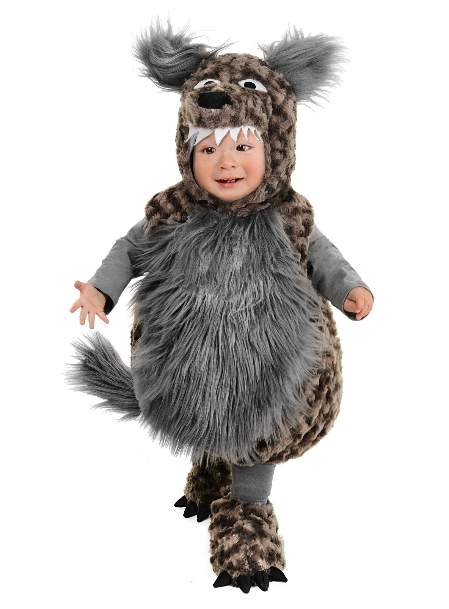 Underwraps Kostüm Kleiner Wolf, Knuffig-kuscheliges Kostüm für Halloween und Kinderfasching
