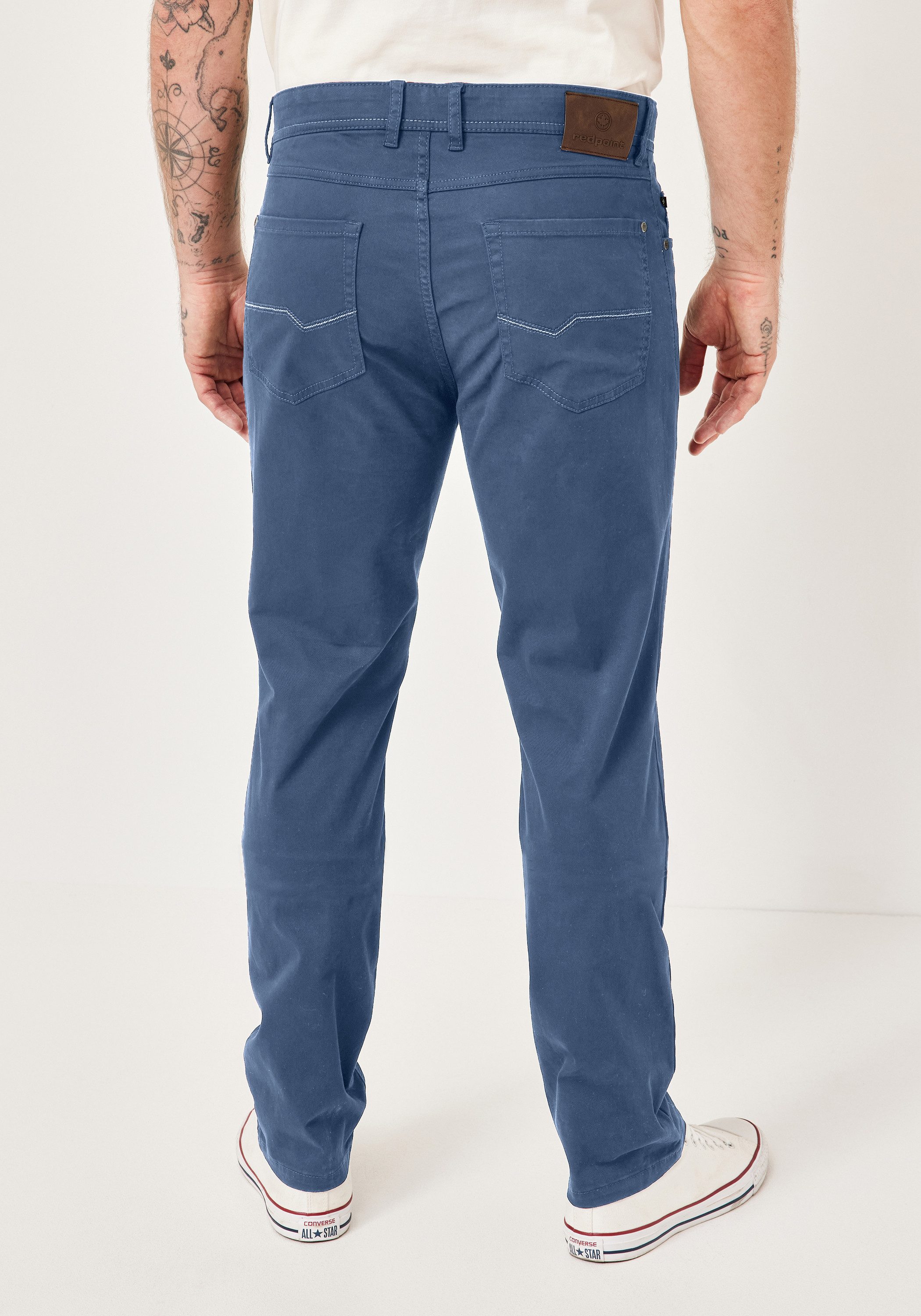 Redpoint Stoffhose MONTREAL Regular Fit 5-Pocket Hose mit elastischem Bund – Bild 3 von 5