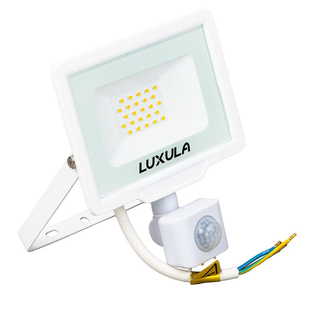 LUXULA LED Flutlichtstrahler LUXULA LED Fluter 20 W 4000 K Neutralweiß Weiß, LED fest integriert, Neutralweiß