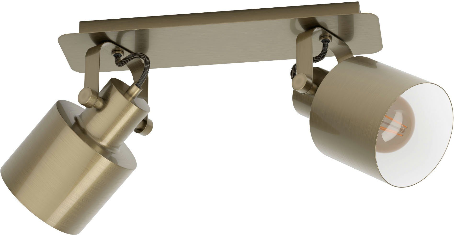 EGLO Deckenspot SOUTHERY, ohne Leuchtmittel, Deckenspot in gold und weiß aus Stahl - exkl. E27 - 40W