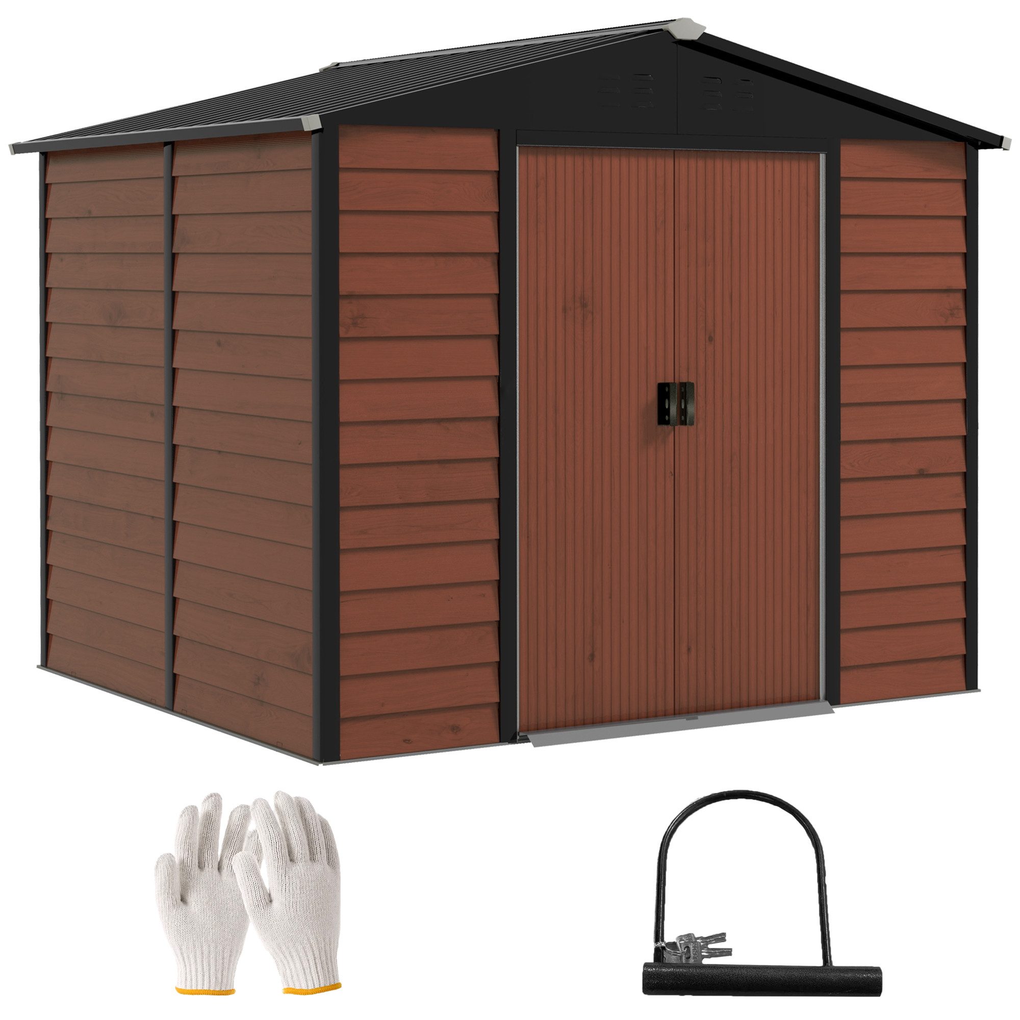 Outsunny Gerätehaus 4,4 m², mit Pultdach, günstig online kaufen