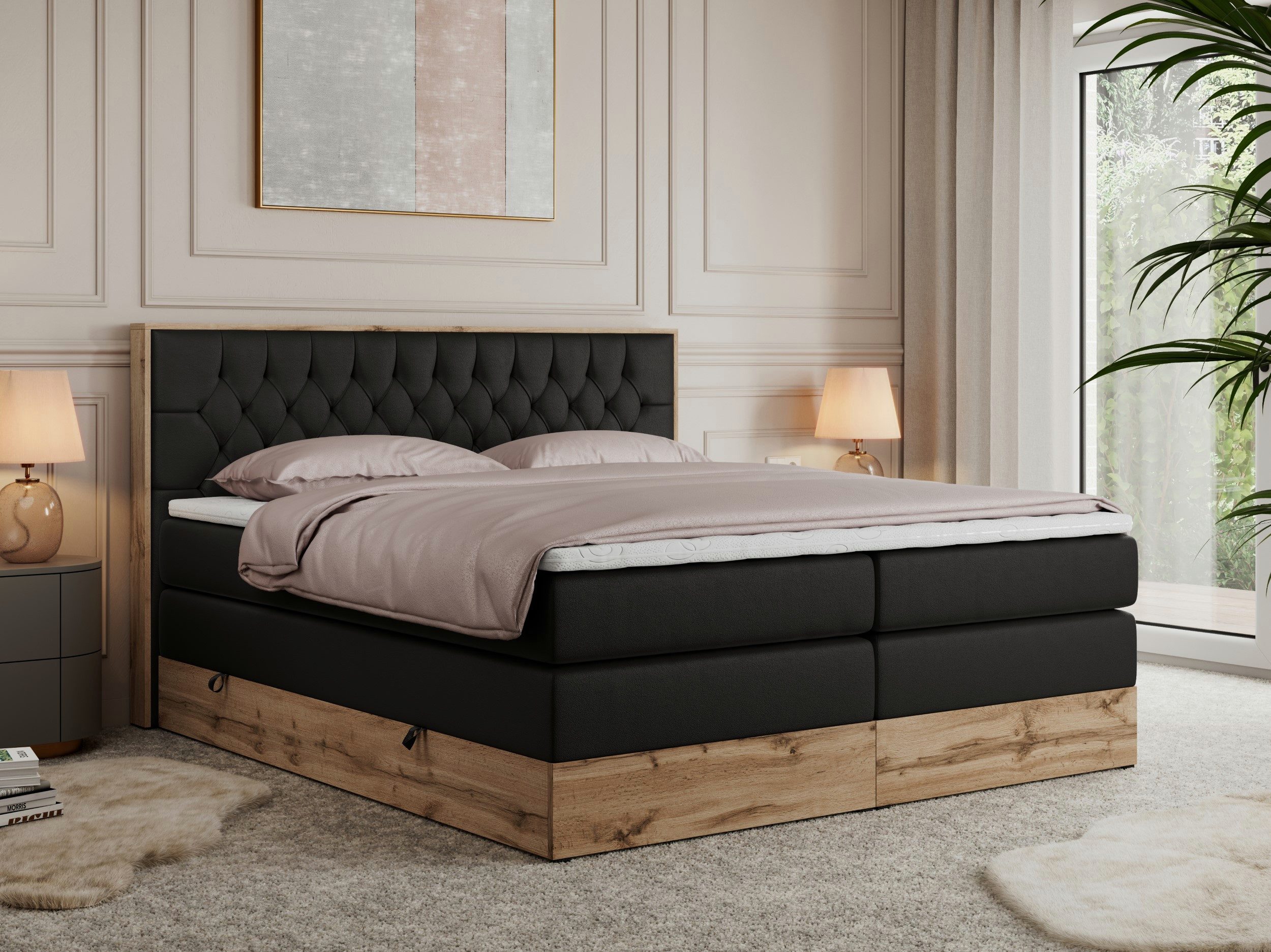 MKS MÖBEL Boxspringbett AMORE KING (Set, günstig online kaufen