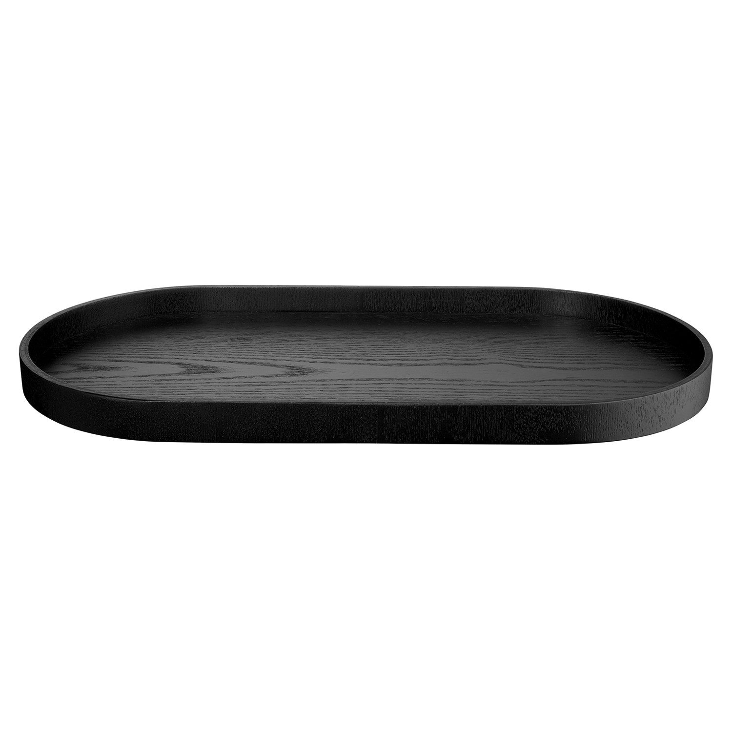 Tablett WOOD BLACK, 44 x 22,5 cm, Schwarz