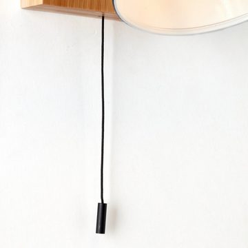 Lightbox Deckenspots, ohne Leuchtmittel, Wandlampe, schwenkbar, 13 x 13 x 19 cm, E14, max. 28 W, Metall/Bambus
