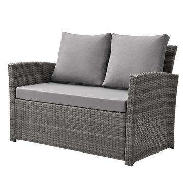 SVITA Loungeset ROMA, (Set, 4-tlg., Sitzlounge), Polyrattan, Gartenlounge, Möbel Set, Essgruppe, Outdoor Sitzmöbel