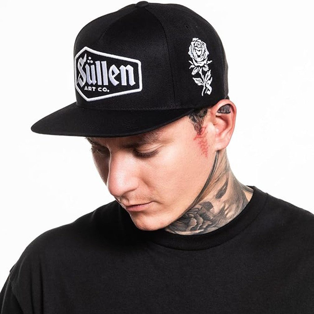 Sullen Clothing Baseball Cap Last Rites Schwarz-Weiß