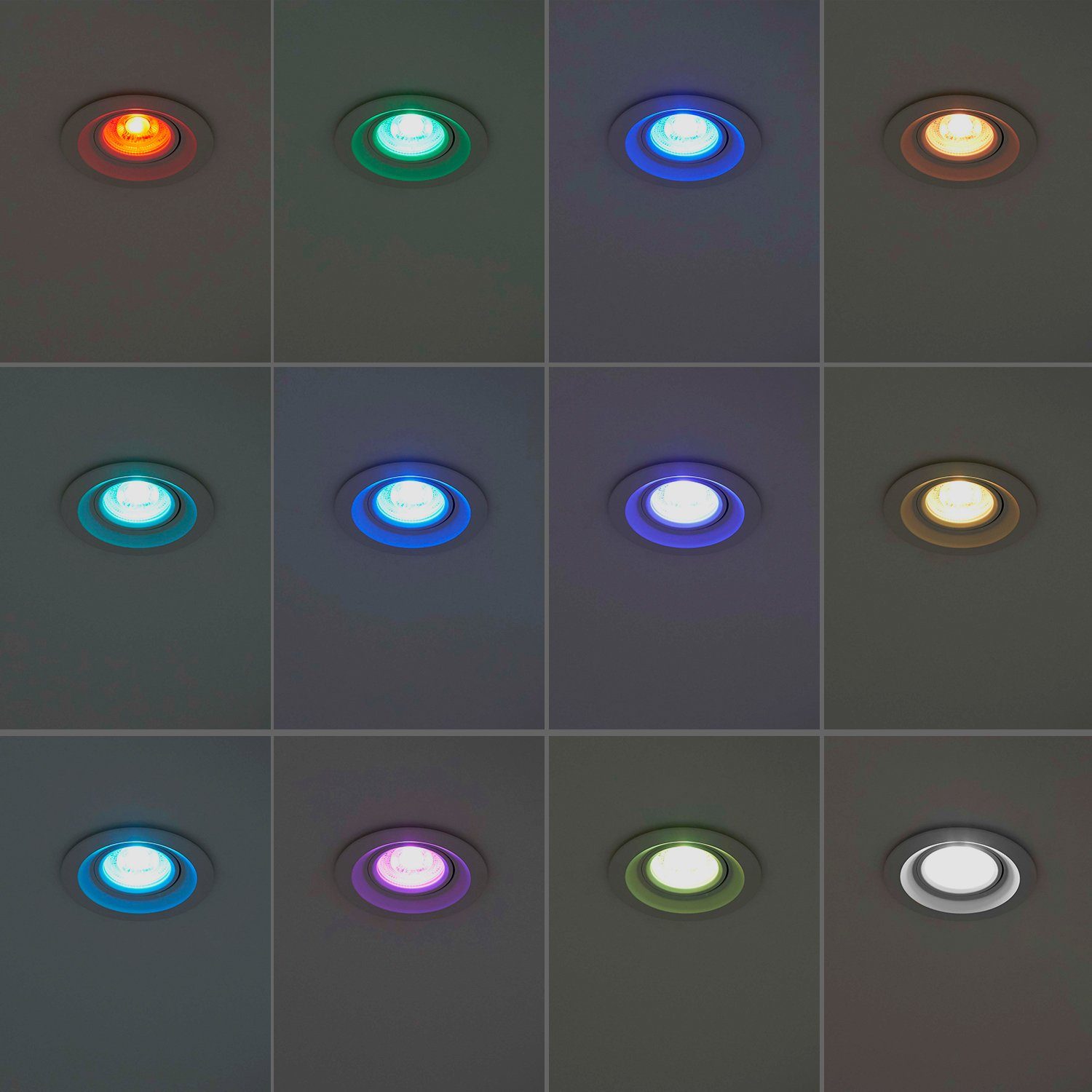 RGB weiß mit LED 3W LED GU10 LEDANDO - von Einbaustrahler LED Set Fa in 11 LEDANDO Einbaustrahler