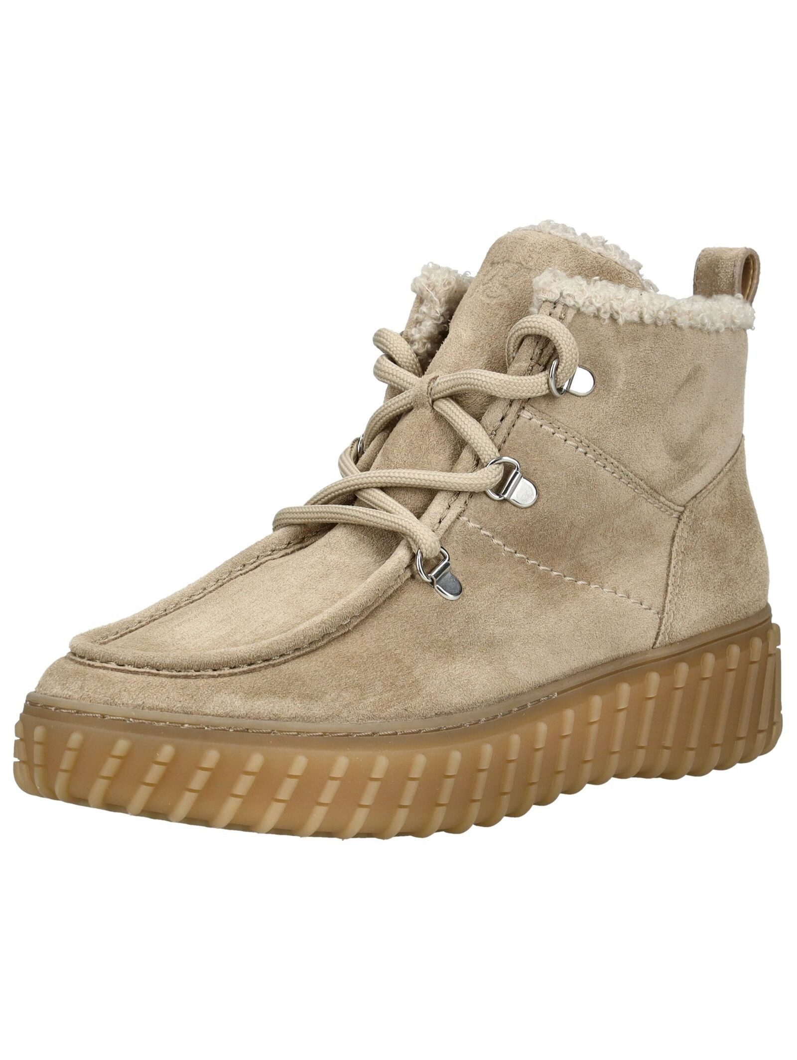 Paul Green Stiefelette Veloursleder Schnürstiefelette