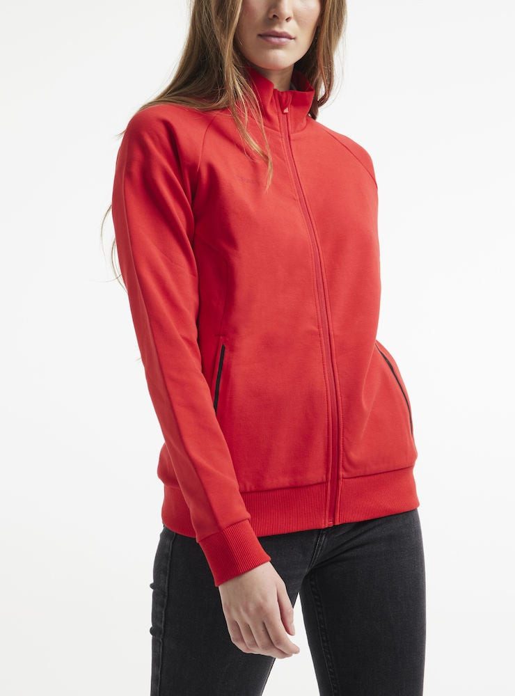 Trainingsjacke Core Soul Full Zip (Front-Reißverschluss, weiches Material) rot Damen