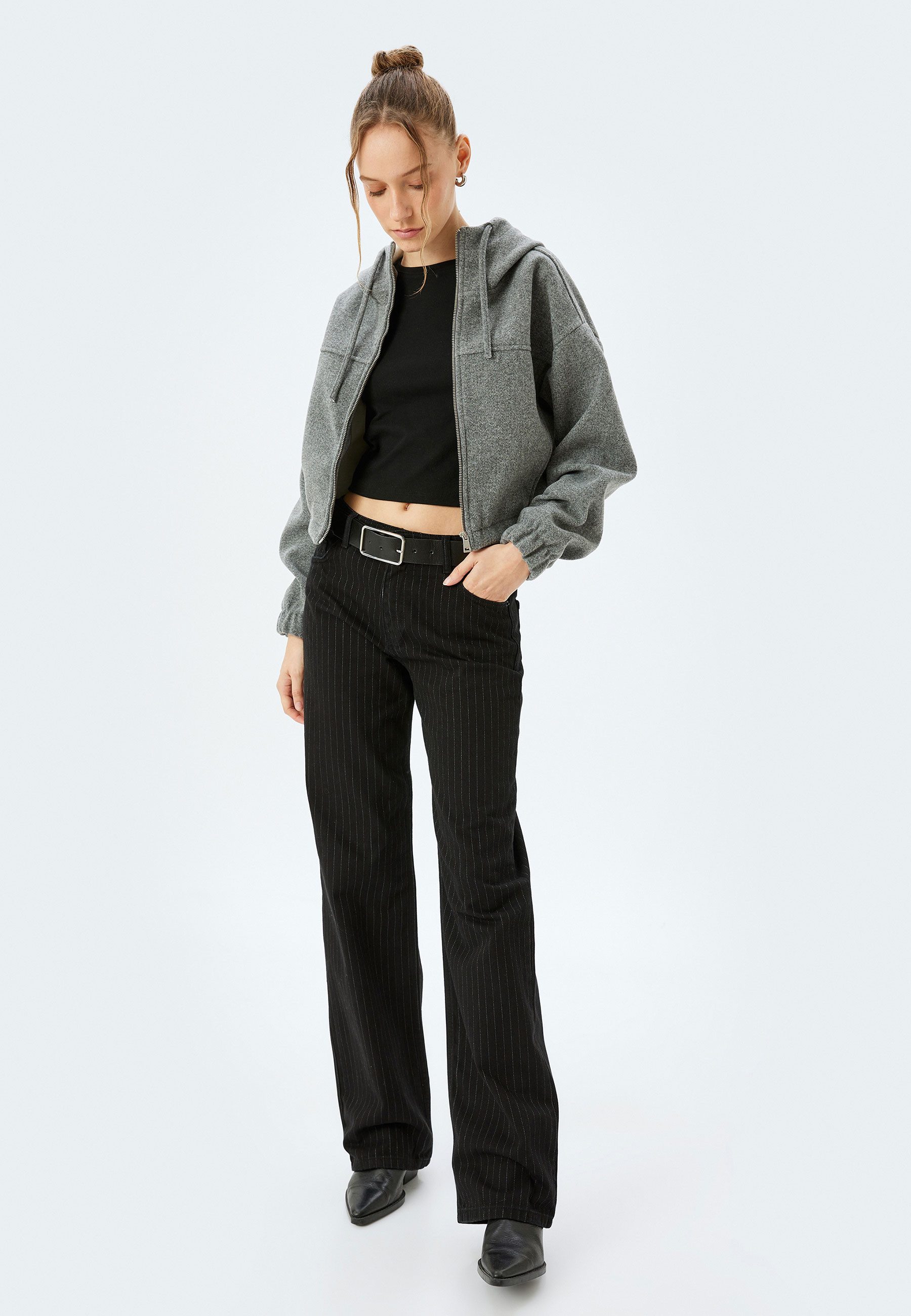 Koton Straight-Jeans Denim Longer Straight Straight-Jeans