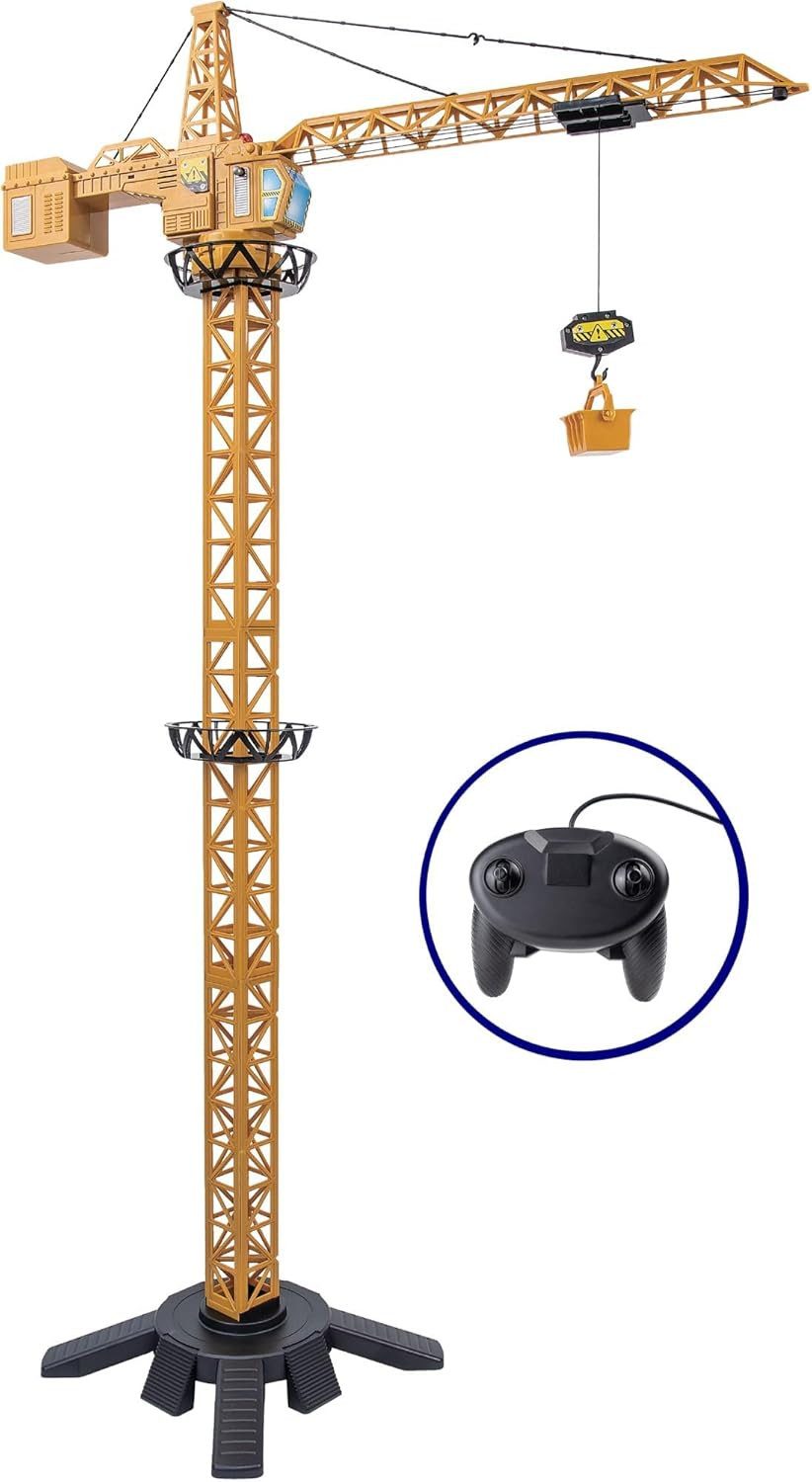 Vedes Spielzeug-Auto Racer Fernlenk-Mega Kran 126cm - 360° Drehung mit Fernbedienung