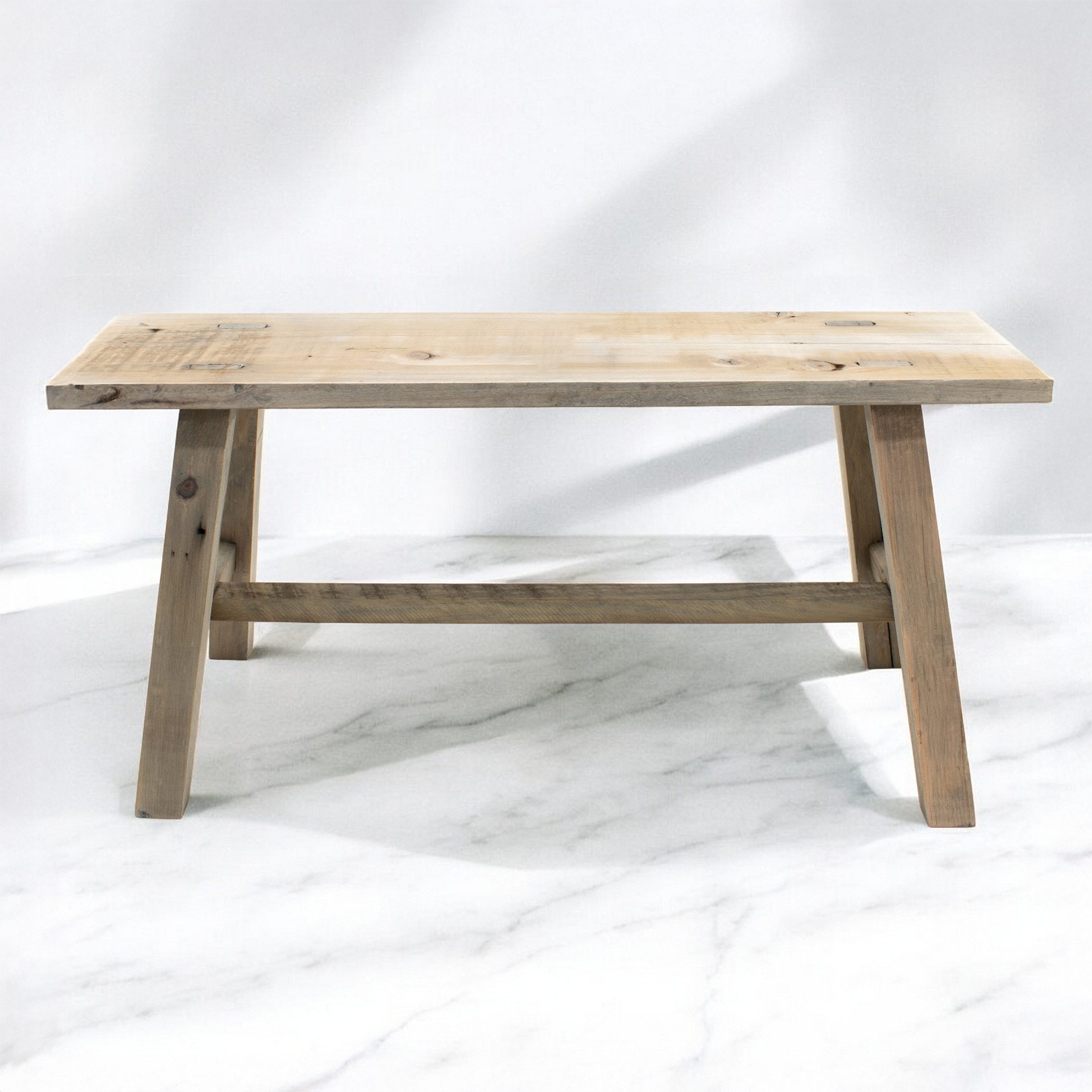 Spetebo Blumenbank Deko Bank aus altem Holz - 58 cm x 27 cm (Stück, 1 St., Dekorative Holzbank), Blumenbank für den Garten