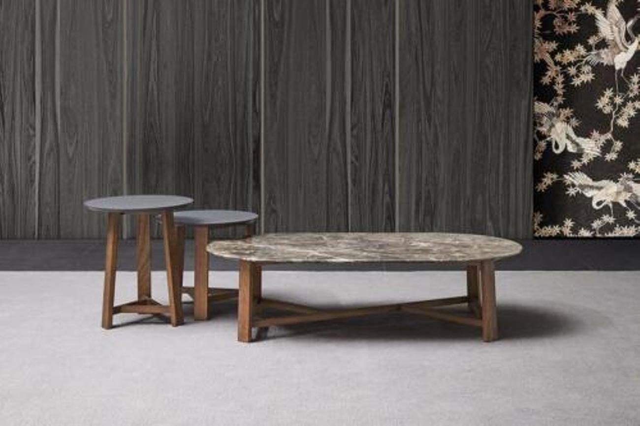 Tisch Beistell Wohn 3x Beistelltisch, JVmoebel Sofa Zimmer SET Marmor Couch Tische Design